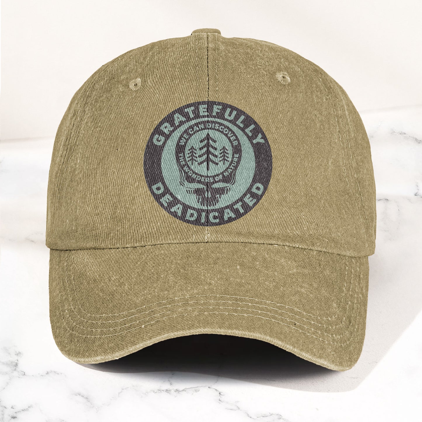 Gratefully Deadicated Denim Cap – Retro Grateful Dead Tribute Merch Hat Gift For Dad (With Box)
