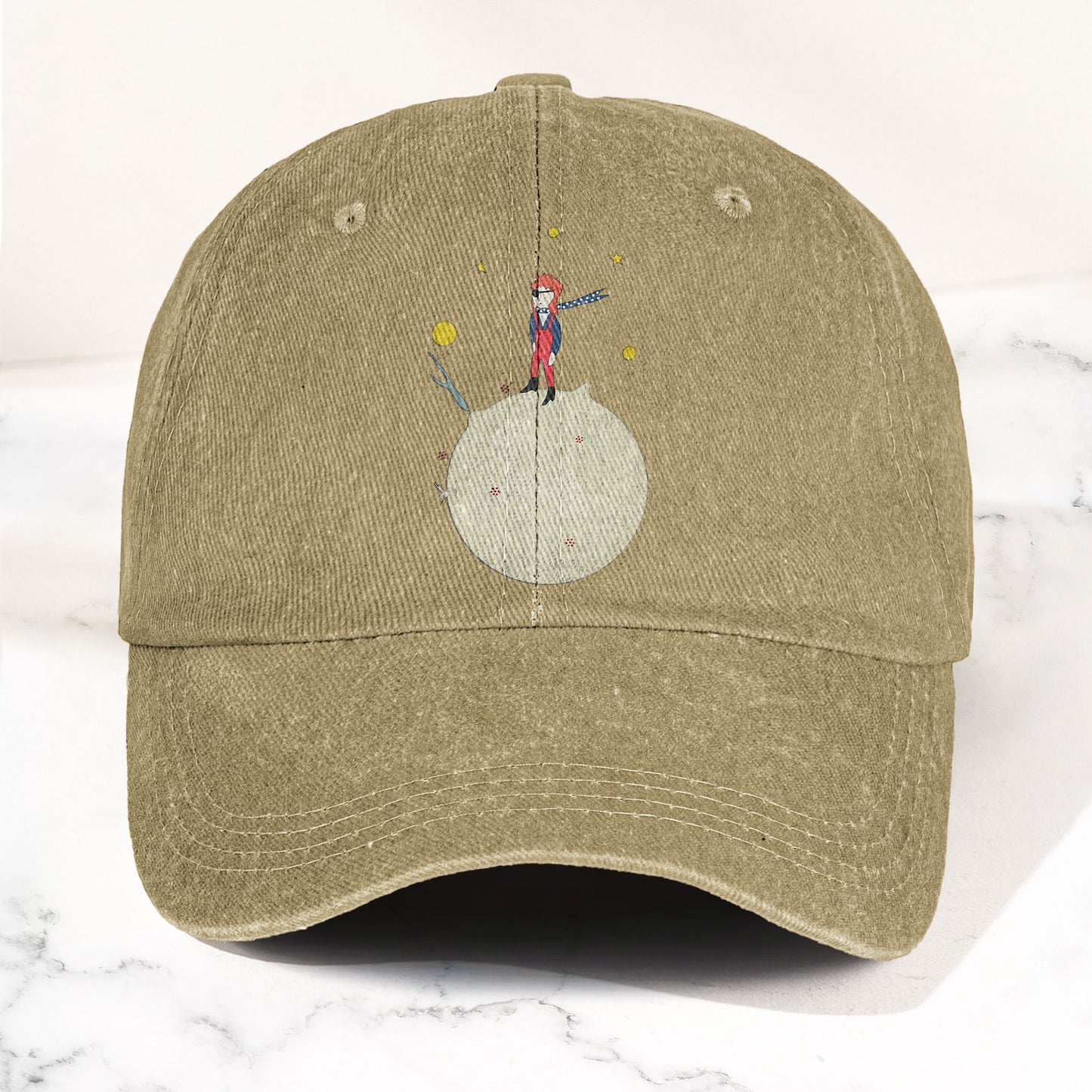 Ziggy Stardust Denim Dad Cap – Retro David Bowie Merch Design (With BOX)