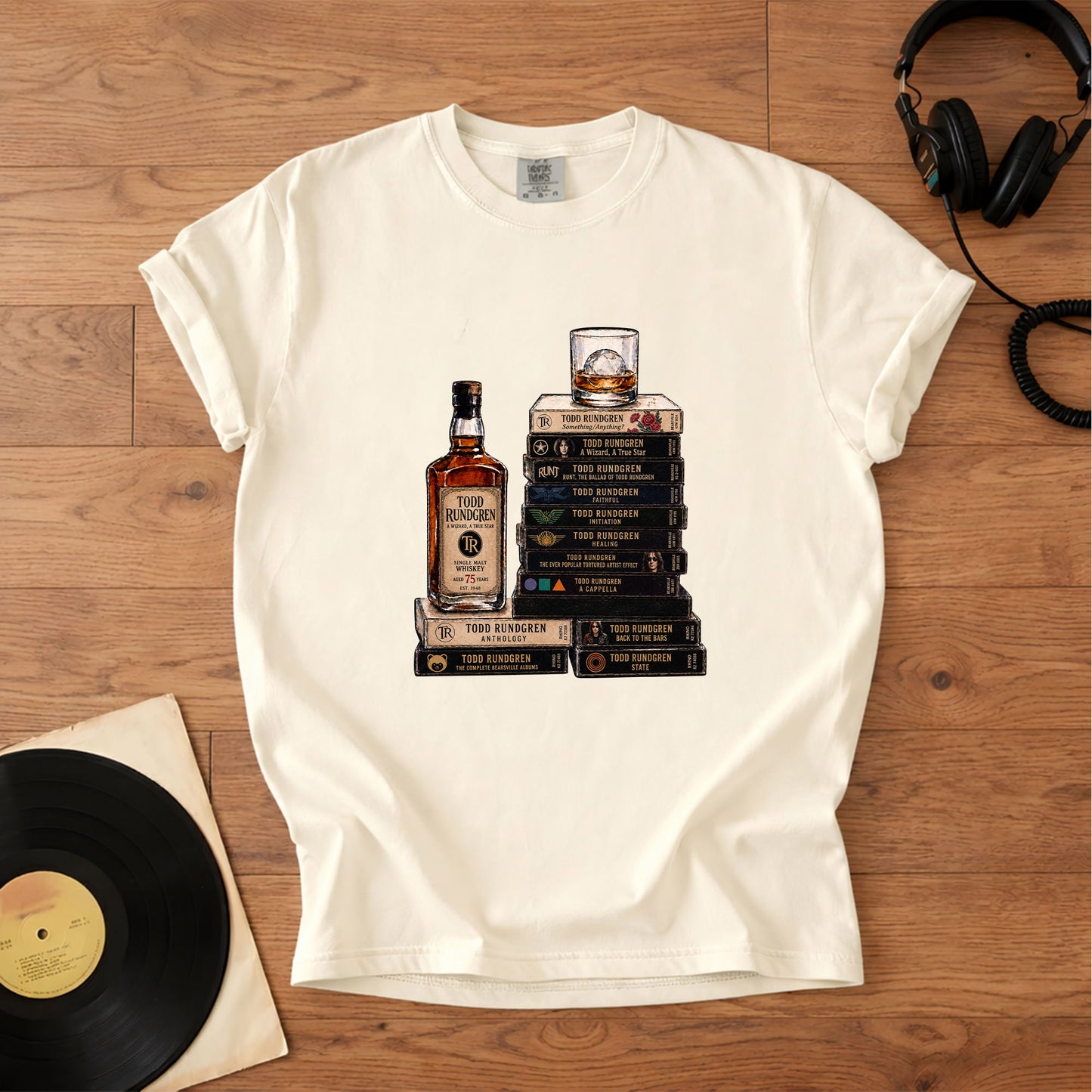 Todd Rundgren Cassette Album Collection T-Shirt – Retro Rock Music Merch Tee