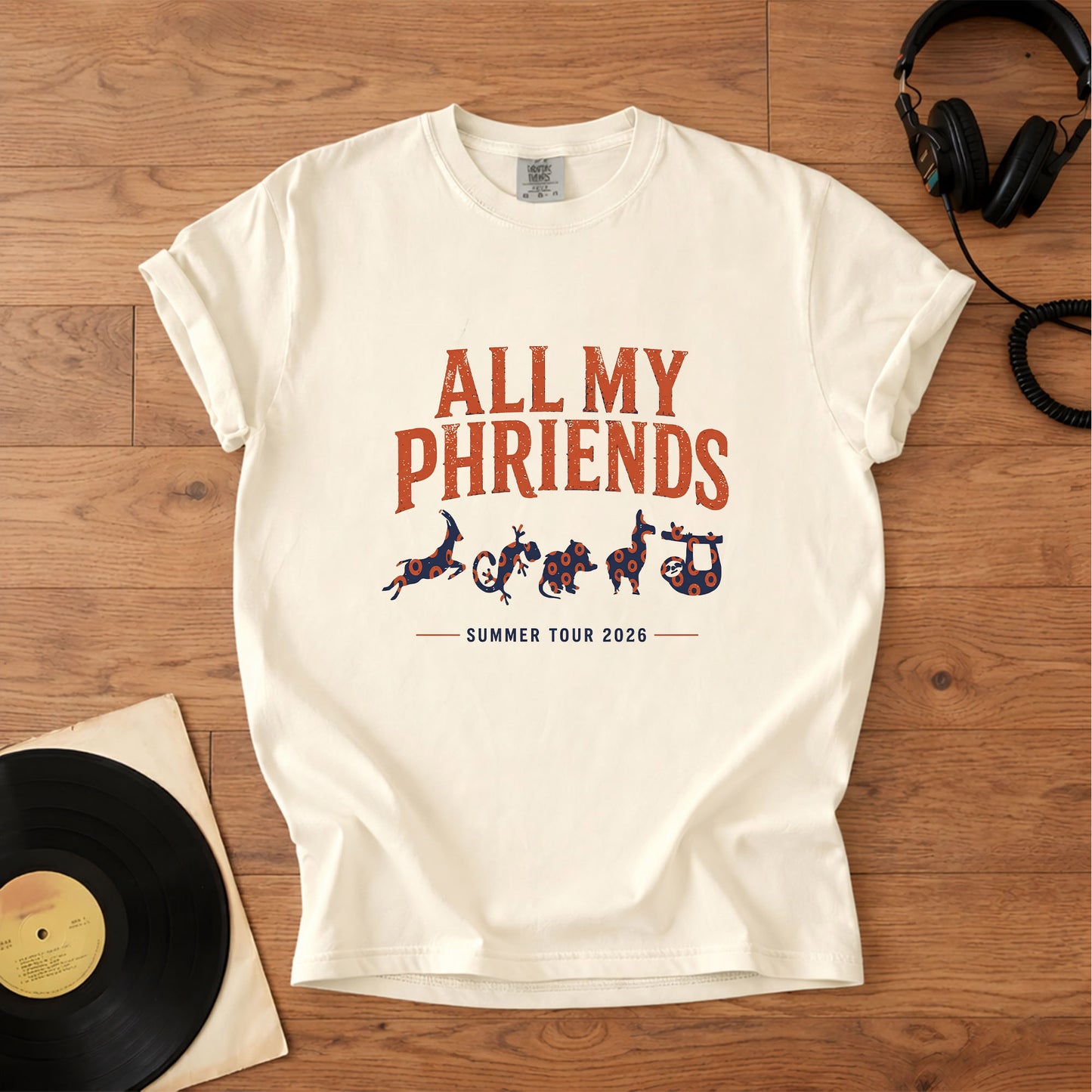 All My Phriends Phish Summer Tour 2026 T-Shirt – Retro Rock Music Phish Bands Merch Tee