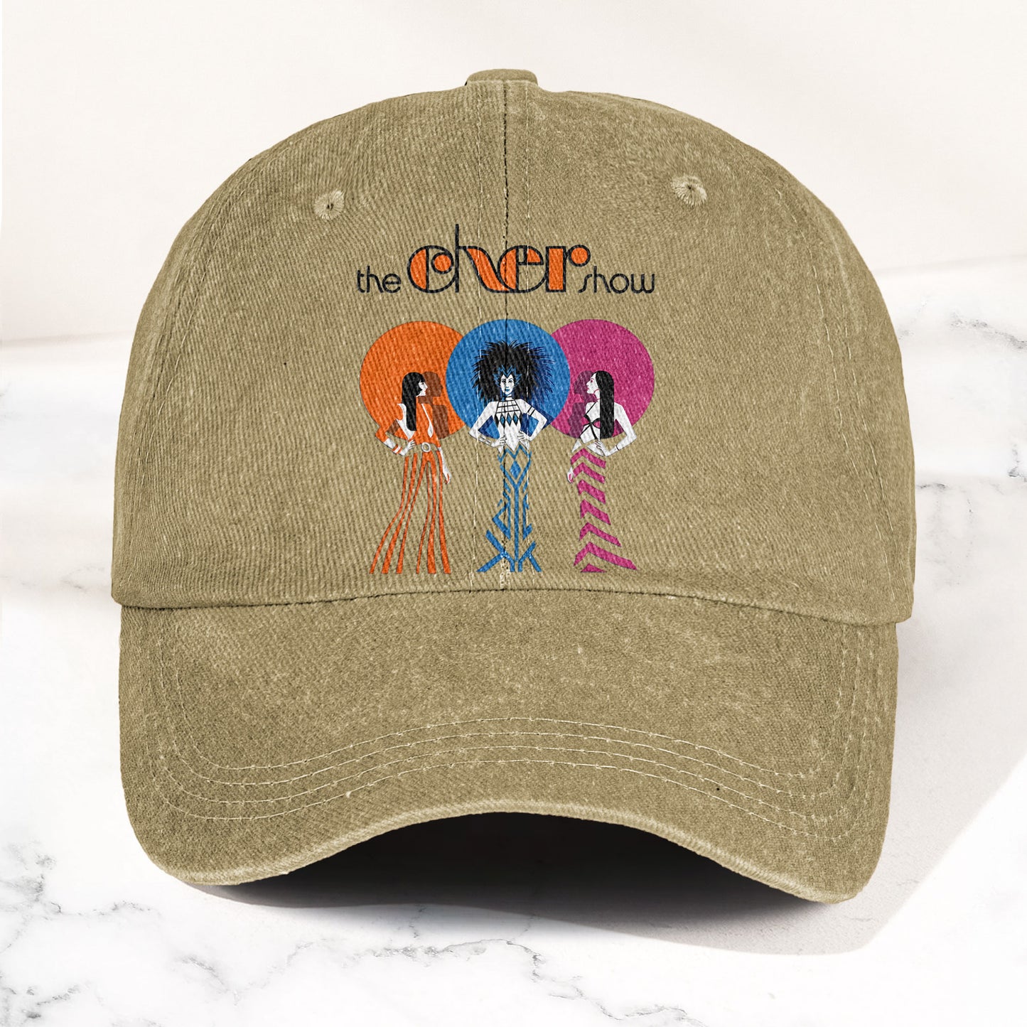 The Cher Show Graphic Denim Cap – Retro Rock Music Fan Cap (With Box)