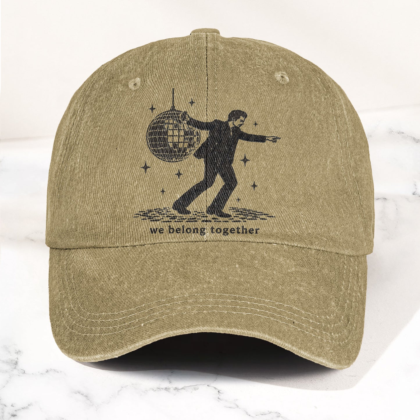 Harry Styles Dancing Under Disco Ball We Belong Together Denim Cap – Retro Vintage Dad Cap Gift For Dad (With Box)