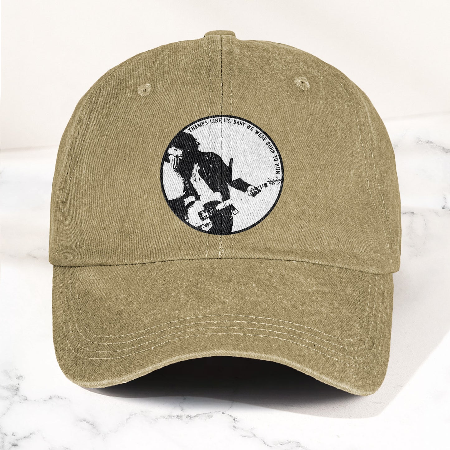Bruce Springsteen Born To Run Album Inspired Denim Cap – Retro Rock Music Fan Cap (With Box)