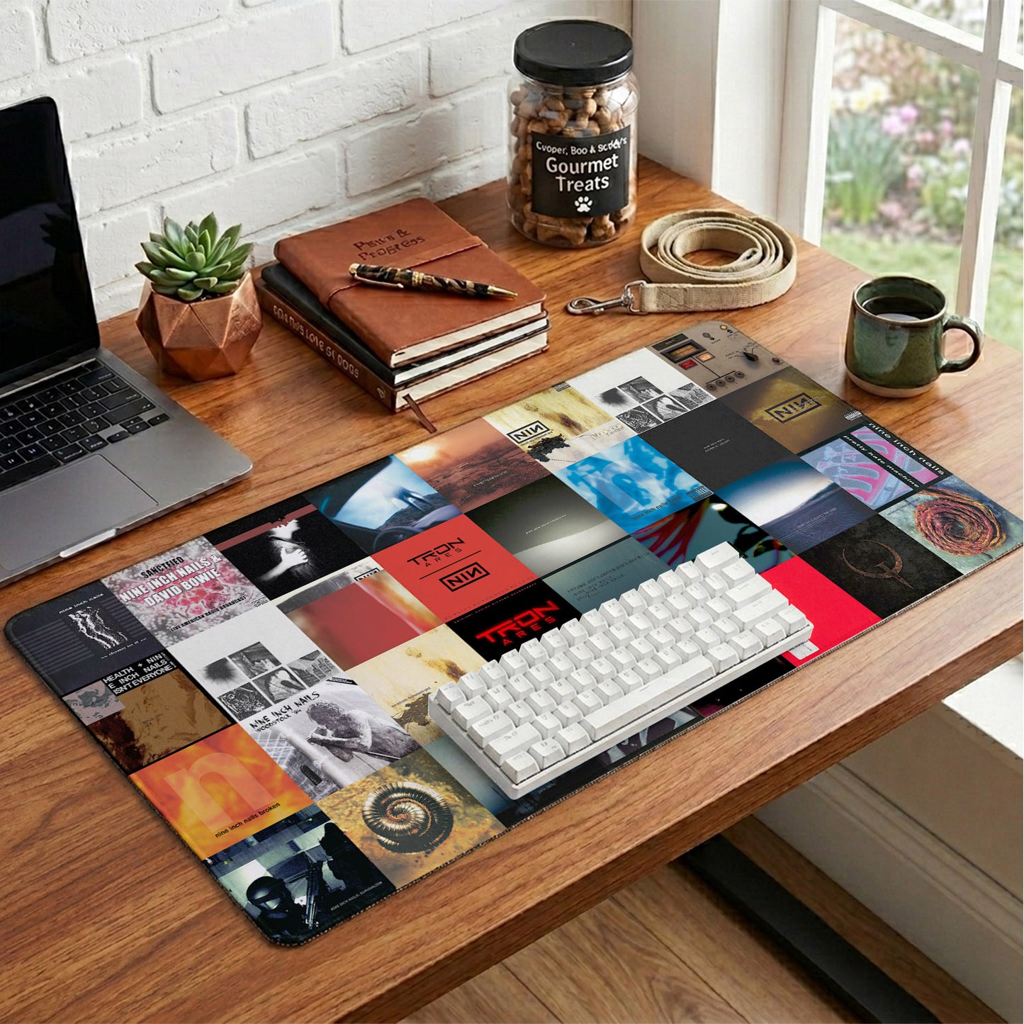 Nine Inch Nails Album Collage Print Desk Mat – Non-slip Office Gift Keyboard Pad Birthday Gift For Music Lovers