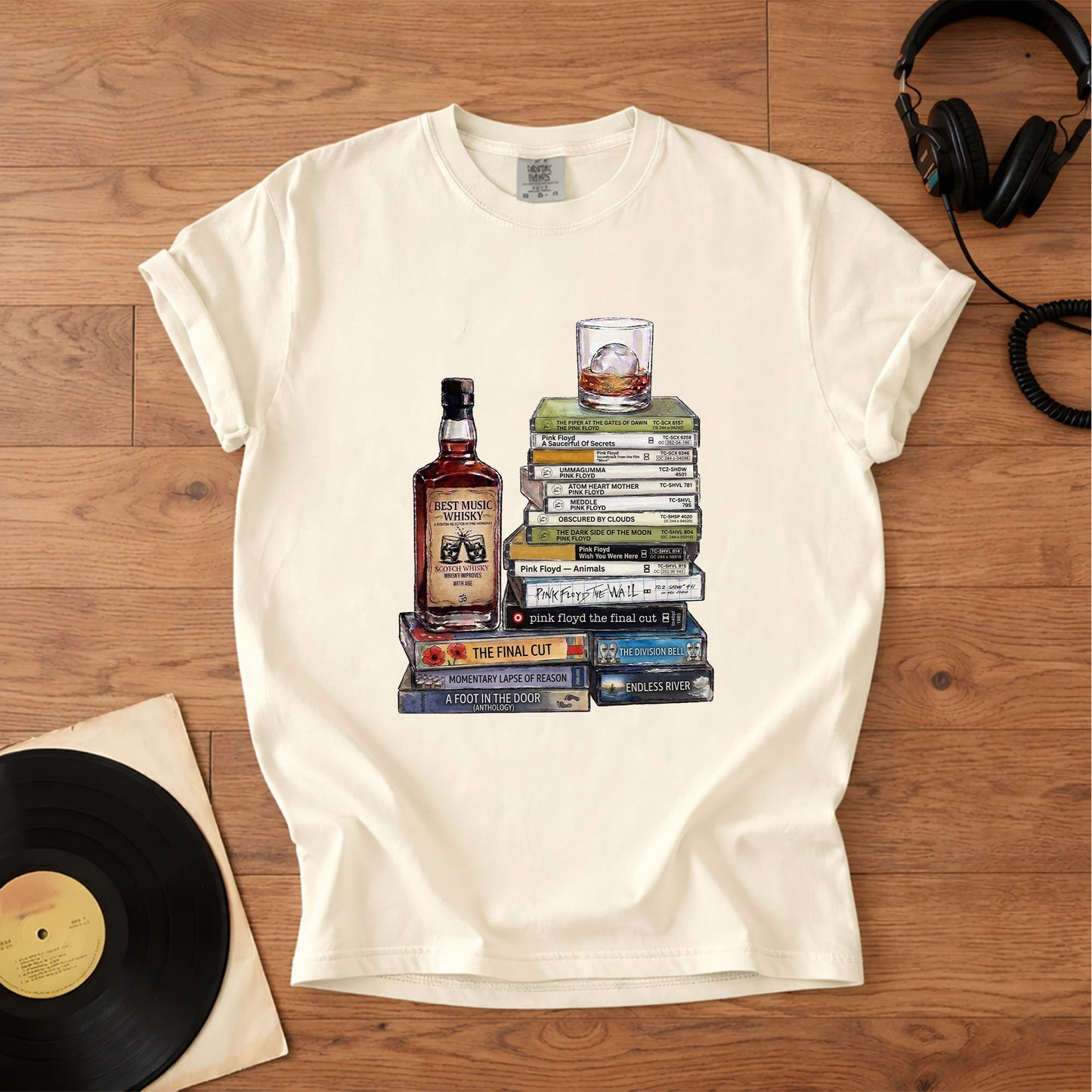 Pink Floyd Cassette Collection T-Shirt – Retro Music Pink Floyd Band Merch Tee