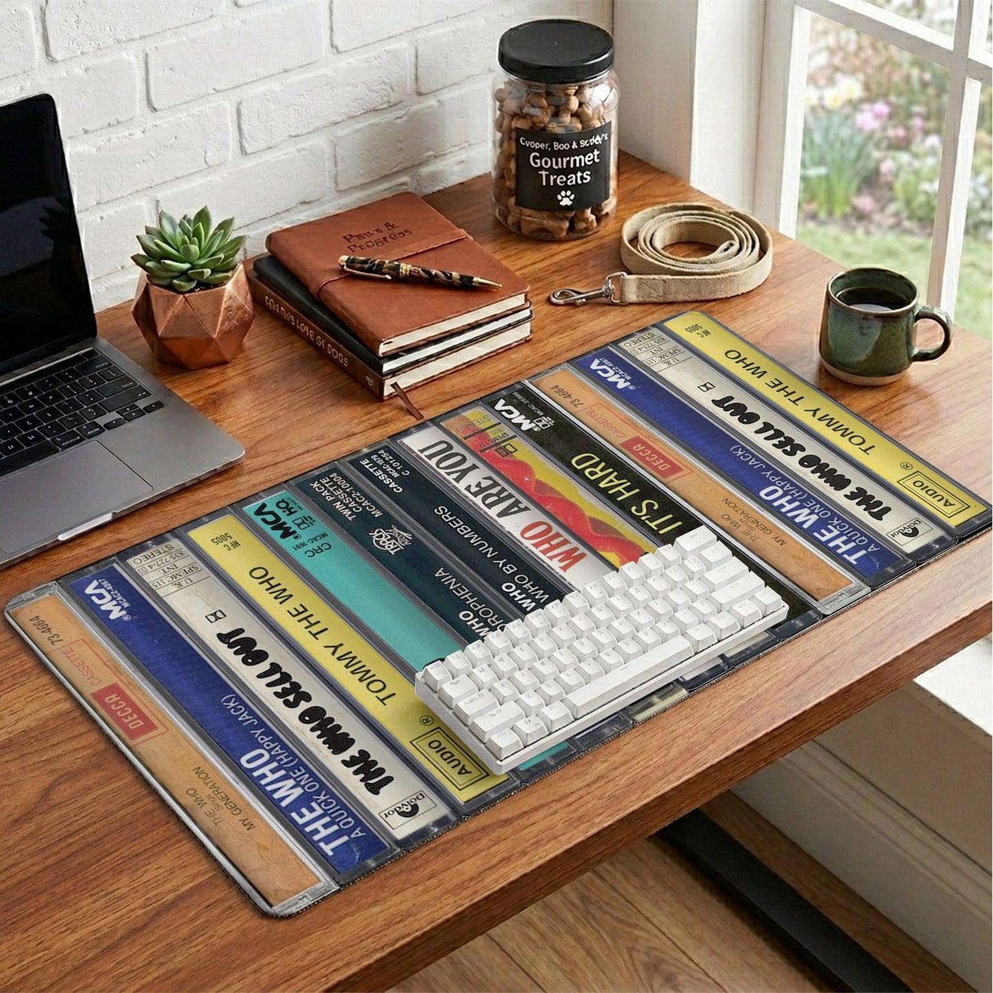 The Who Cassette Album Collage Print Desk Mat – Non-slip Office Gift Keyboard Pad Birthday Gift For Music Lovers