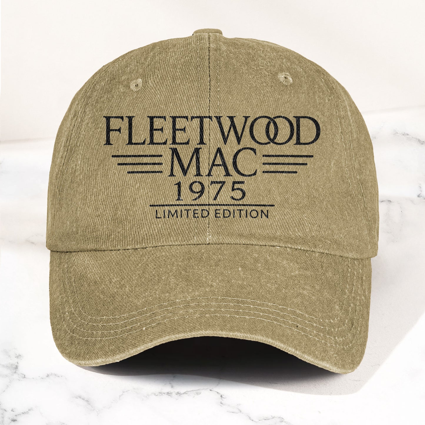 Fleetwood Mac Band Logo Est 1975 Denim Cap – Vintage Dad Cap Gift For Dad (With Box)