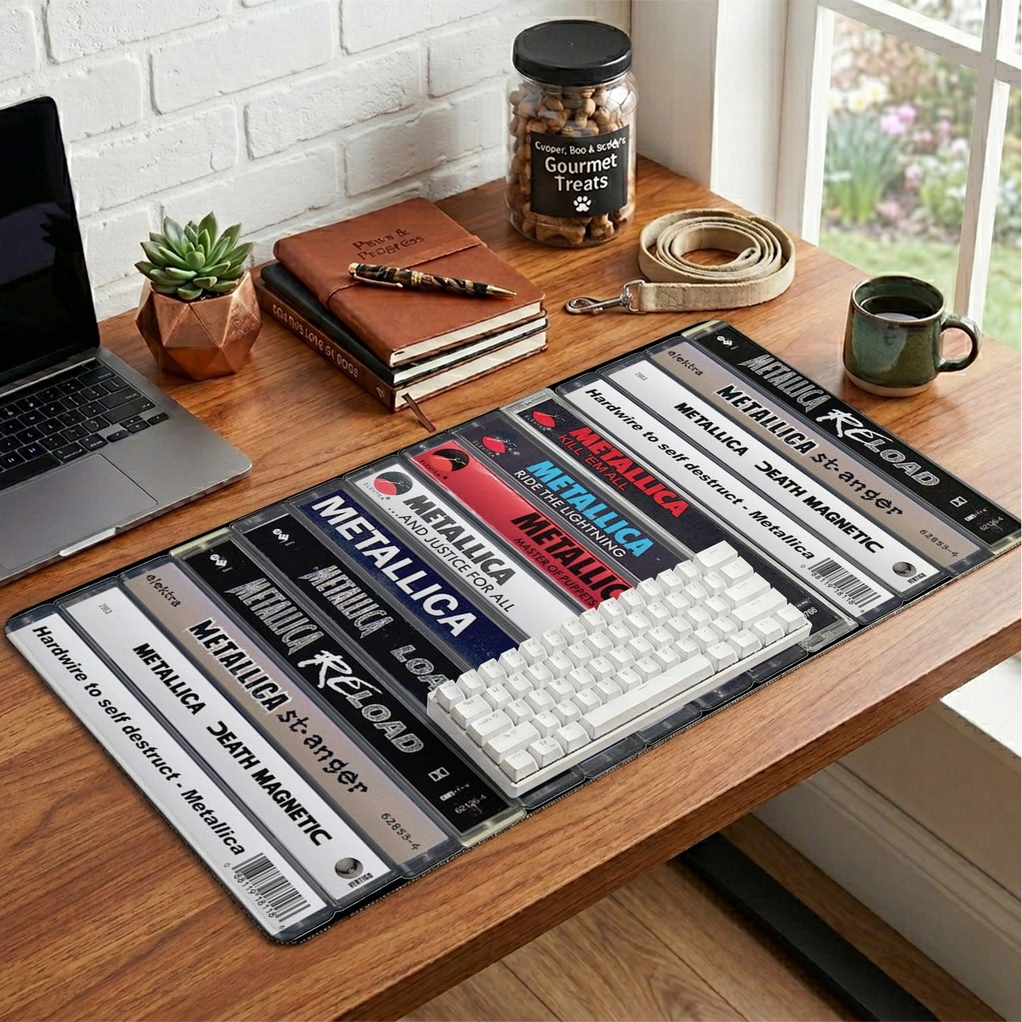 Metallica Cassette Album Collage Print Desk Mat – Non-slip Office Gift Keyboard Pad Birthday Gift For Music Lovers