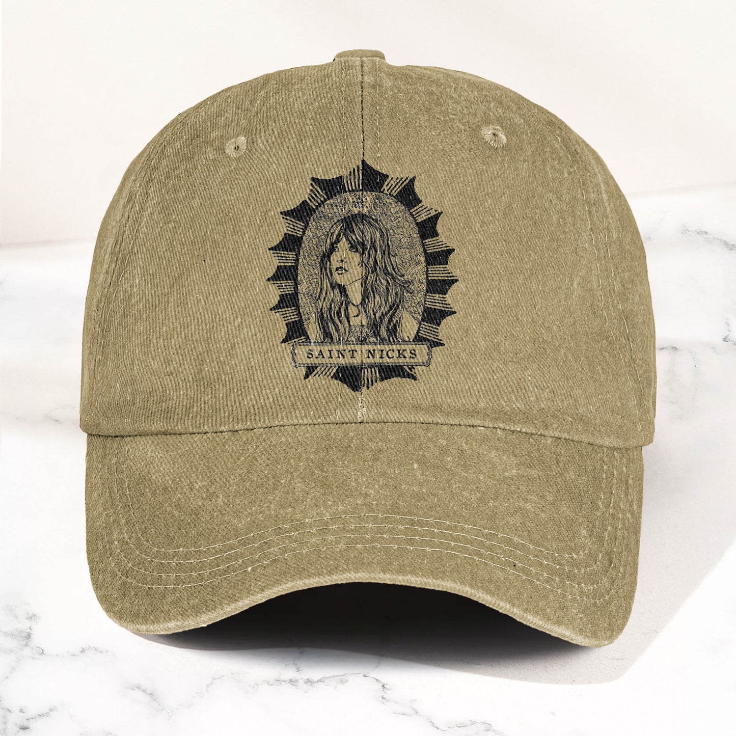 Saint Nicks Stevie Nicks Vintage Denim Cap – Retro Music Band Cap Gift For Dad (With Box)