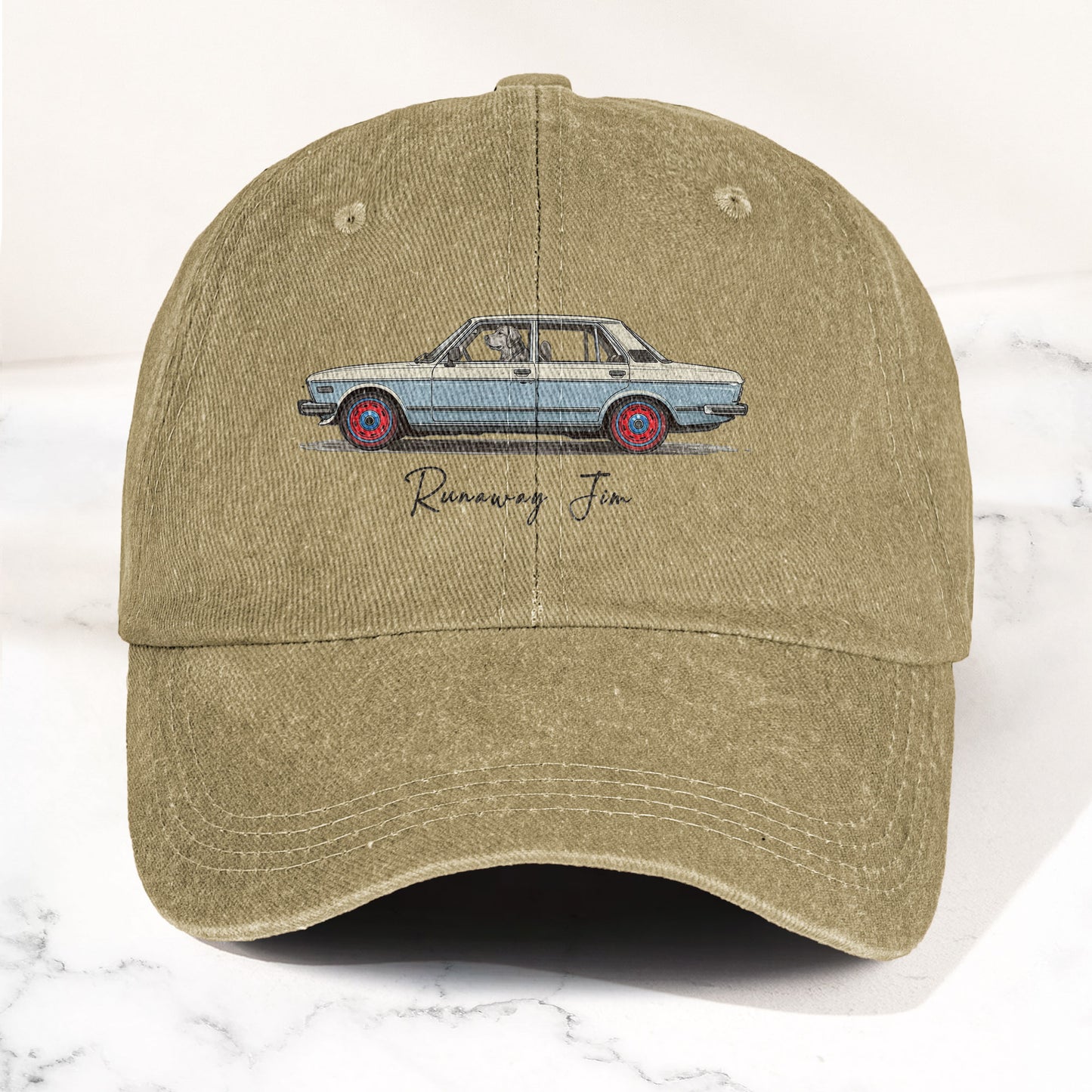 Phish Runaway Jim Car Parody Denim Cap – Retro Music Fan Concert Cap Gift For Dad (With Box)