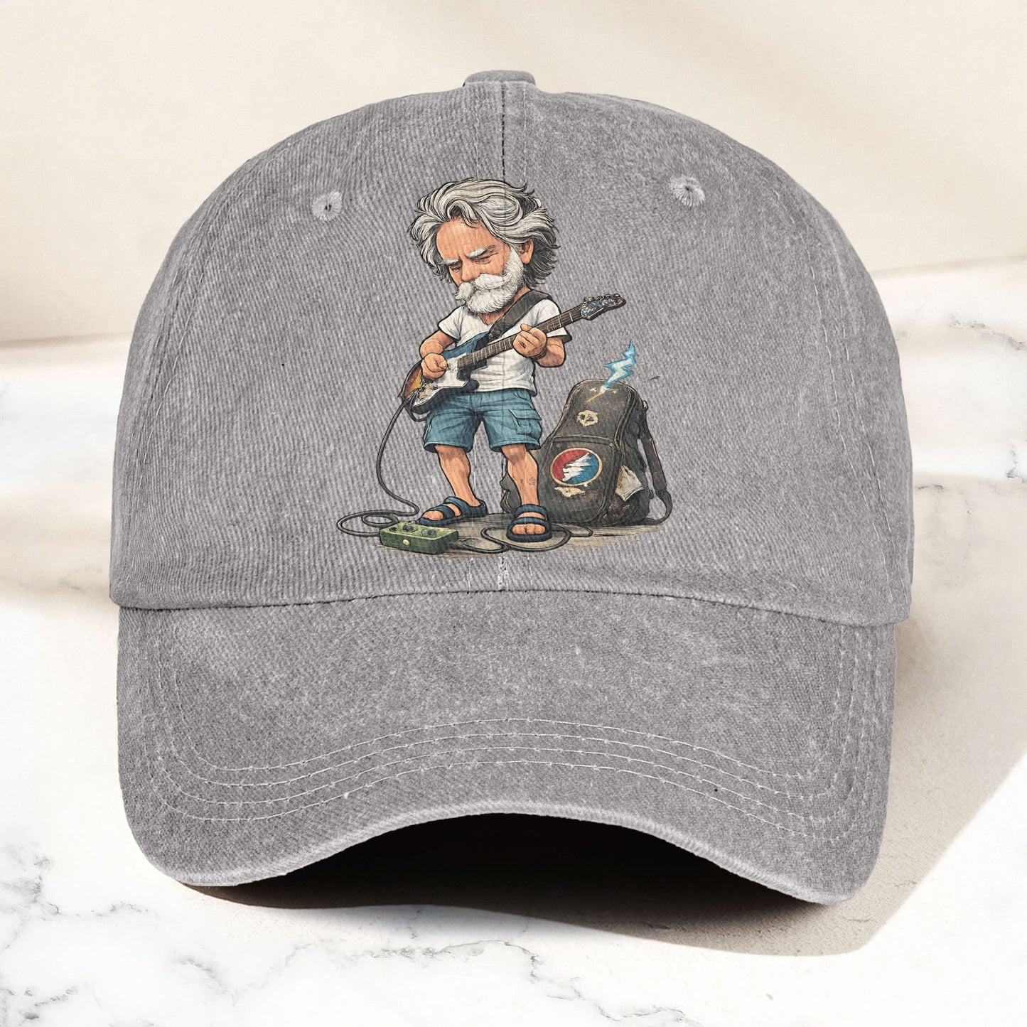 Grateful Dead Denim Cap – Bob Weir Guitarist Vintage Dad Hat ( With Box)