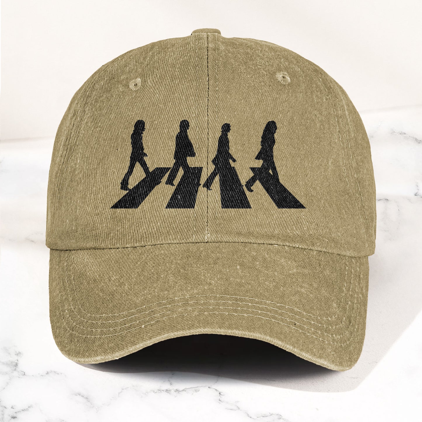 Retro The Beatles Abbey Road Denim Cap – Retro Rock Music Fan Cap (With Box)