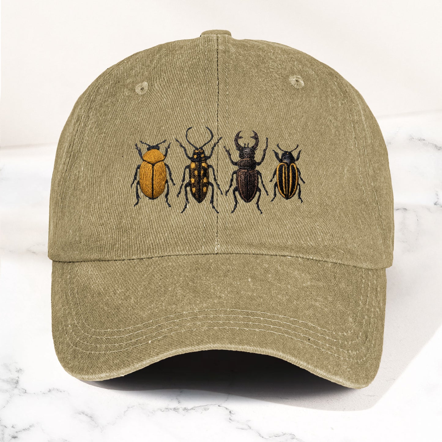 The Beatles Denim Cap – Minimalist Beetle Design Dad Hat ( With Box)
