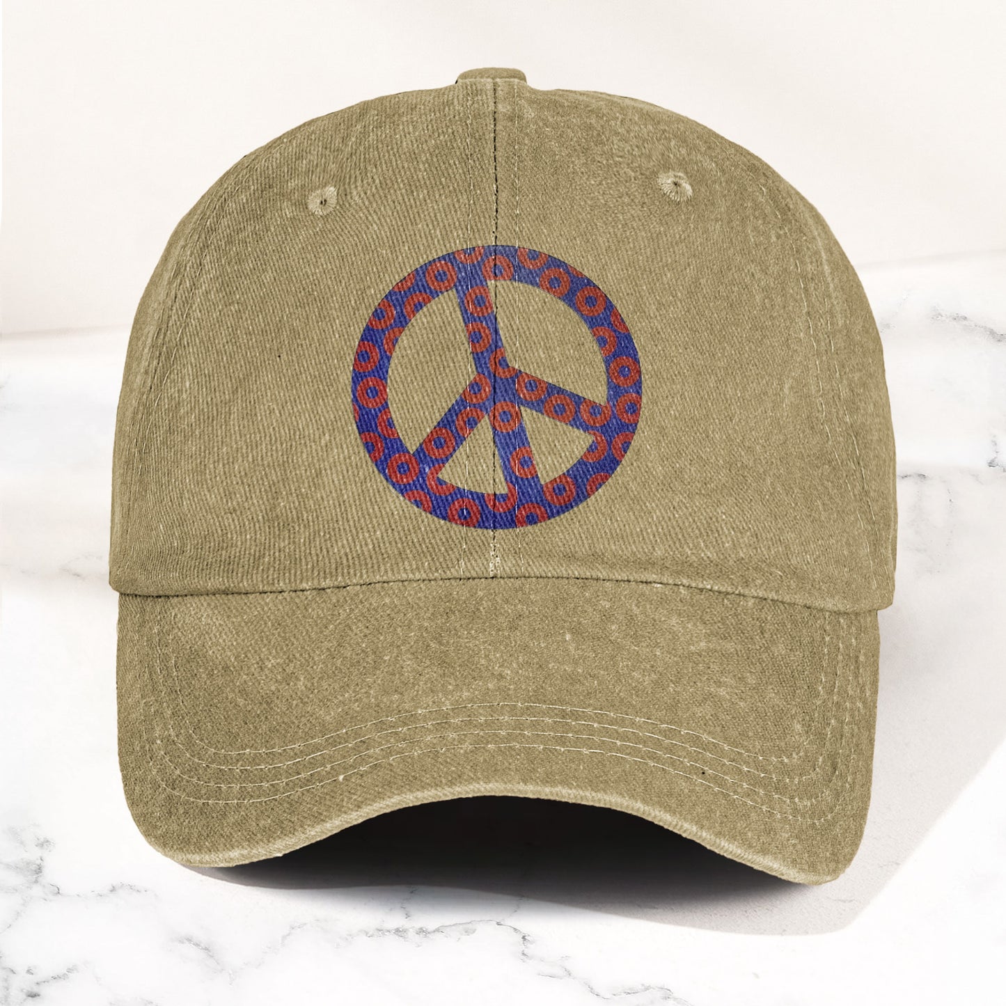 Phish Donut Peace Sign Denim Cap – Retro Music Phish Cap Gift For Dad (With Box)