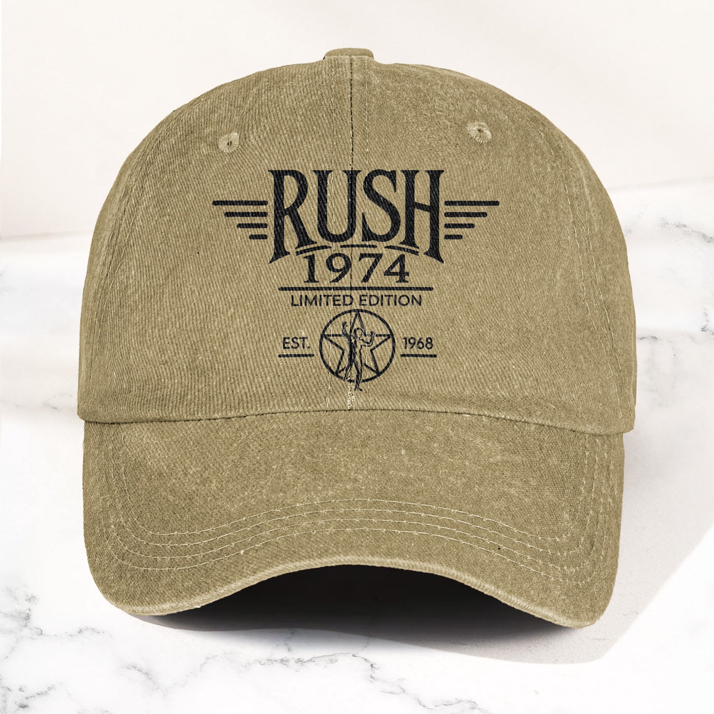 Rush Band Logo 1974 Starman Denim Cap – Vintage Dad Cap Gift For Dad (With Box)