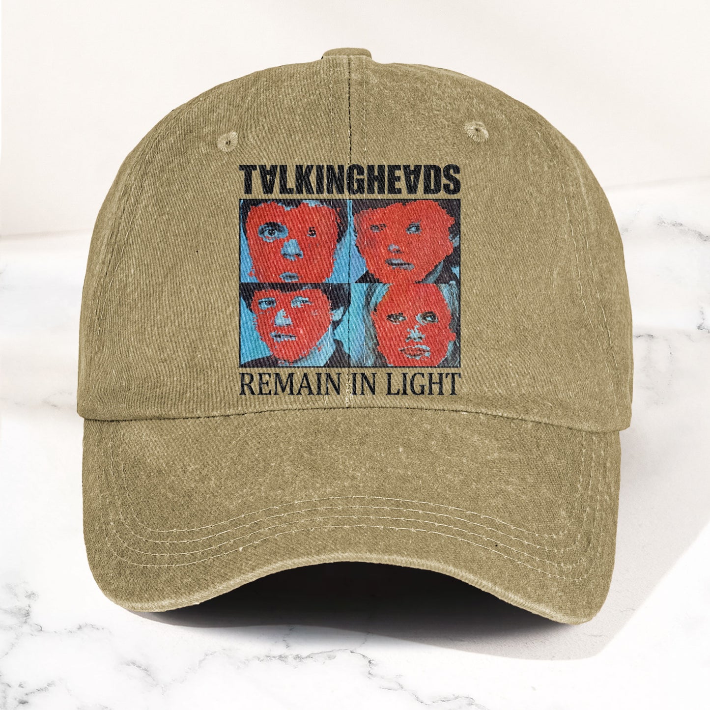 Talking Heads Remain in Light Punk Rock Denim Cap – Retro Music Fan Concert Cap Gift For Dad Father's Day (With Box)