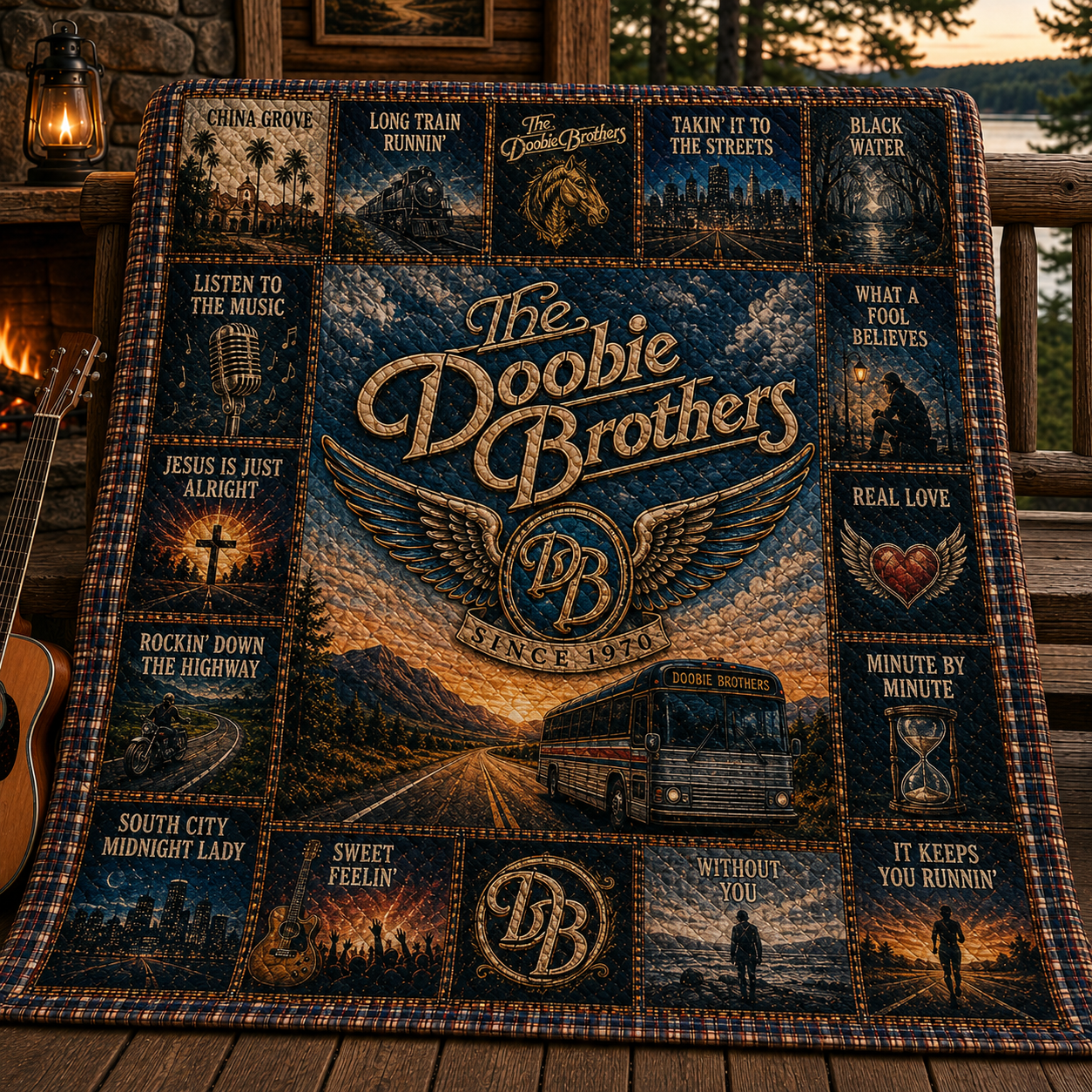 The Doobie Brothers Classic Rock Quilt Blanket – Listen To The Music In Every Stitch