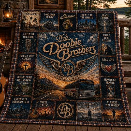 The Doobie Brothers Classic Rock Quilt Blanket – Listen To The Music In Every Stitch