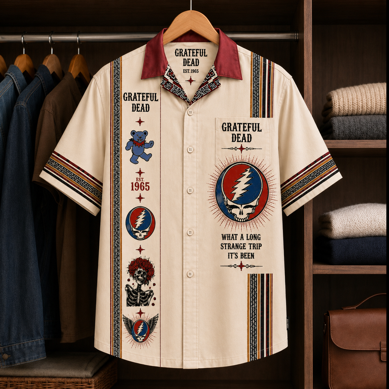 Grateful Dead Luxury Design Hawaiian Shirt – Psychedelic Rock Inspired Hawaiian Shirt