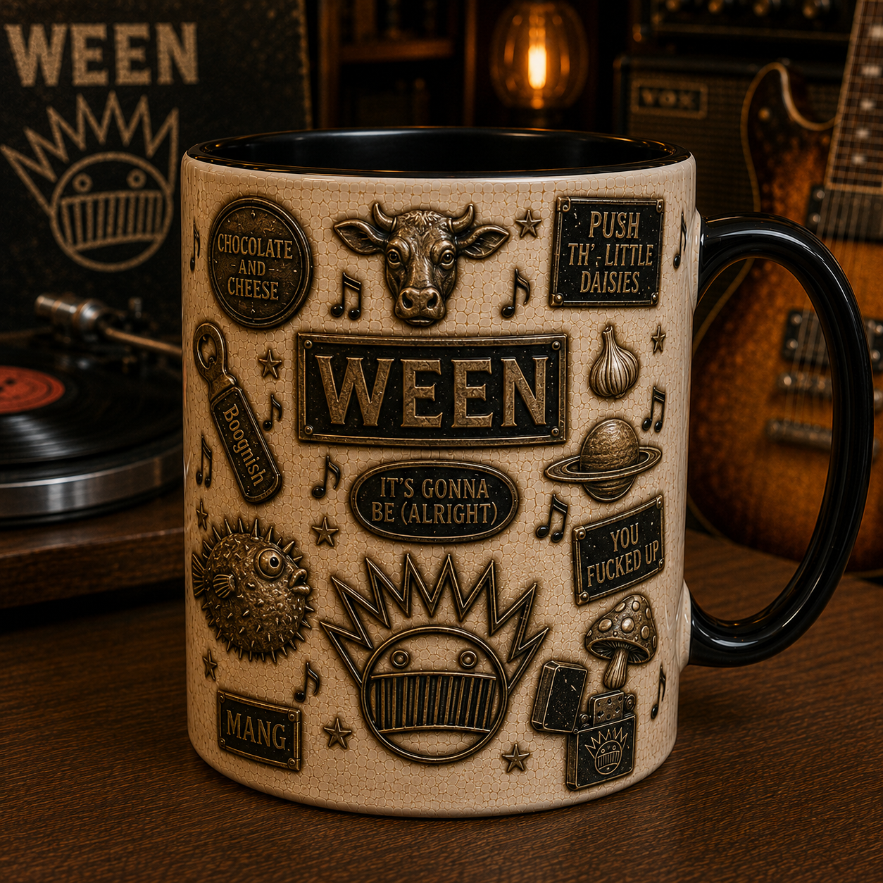 Ween Mug – Vintage Indie Rock Ceramic Coffee Mug, Boognish Fan Gift for Ween Lovers