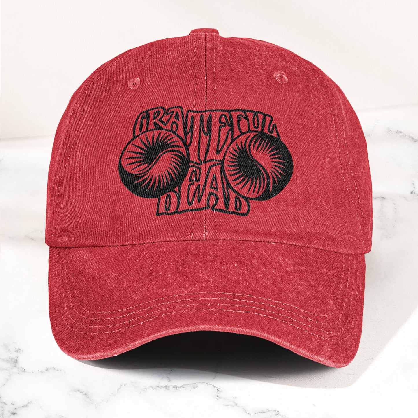 Grateful Dead Psychedelic Rock Music Merch Denim Cap – Retro Vintage Dad Cap Gift For Dad (With Box)