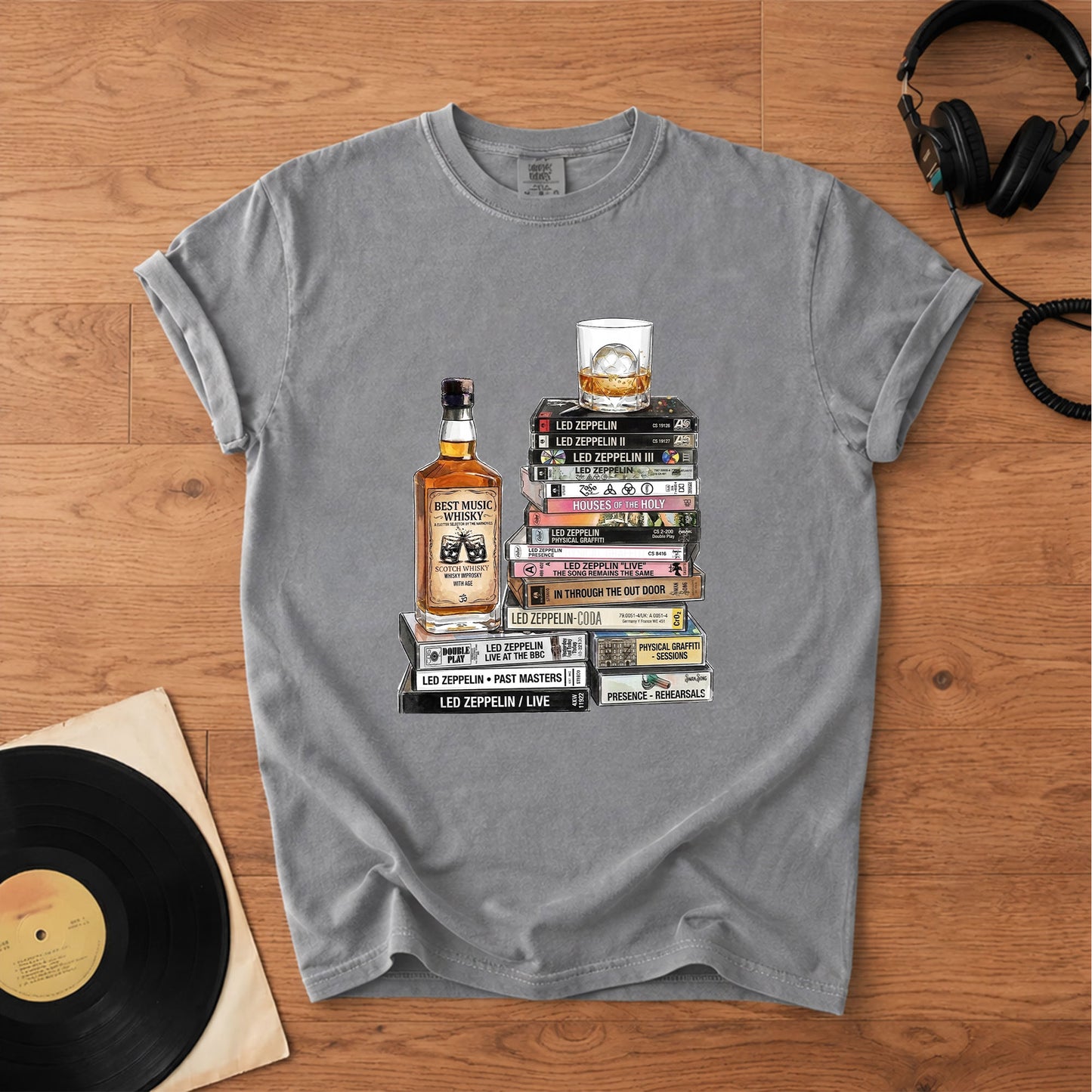 Led Zeppelin Cassette Collection T-Shirt – Retro Music Merch Tee