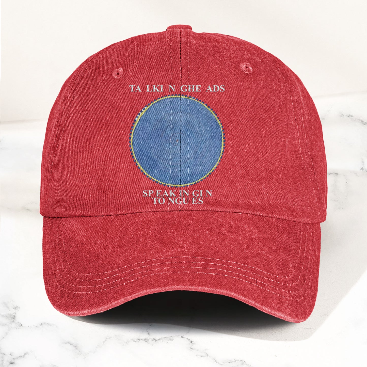 Talking Heads Speaking in Tongues Denim Cap – Retro Music Fan Concert Cap Gift For Dad Father's Day (With Box)