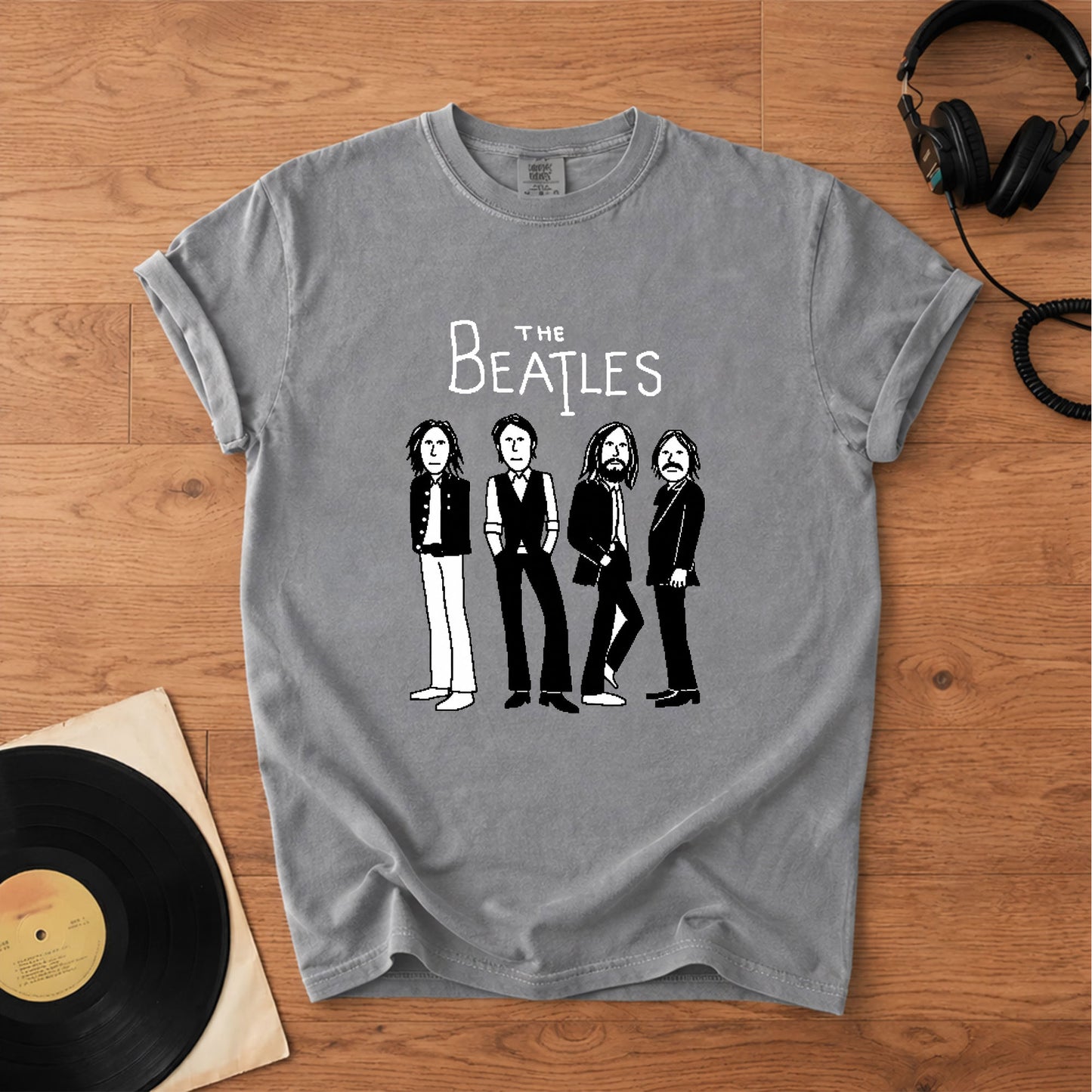 The Beatles Vintage Rock Band Cartoon Design Vintage T-Shirt – Retro Music Merch Tee