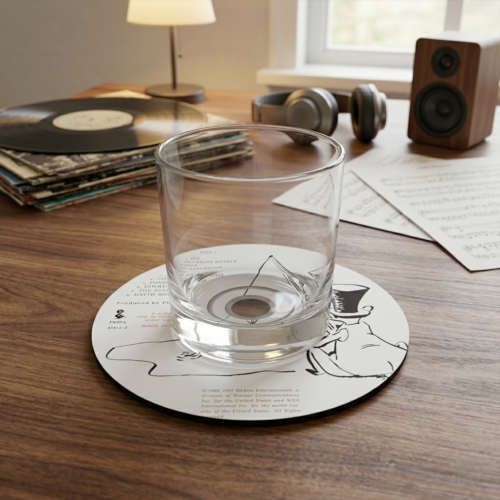 Music Album Coaster Set – Ceramic, Gift for Music Lovers