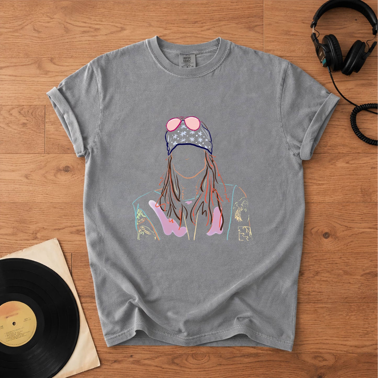 Axl Rose Minimalist Line Art Vintage T-Shirt – Retro Rock Music Axl Rose of Guns N' Roses Merch Tee