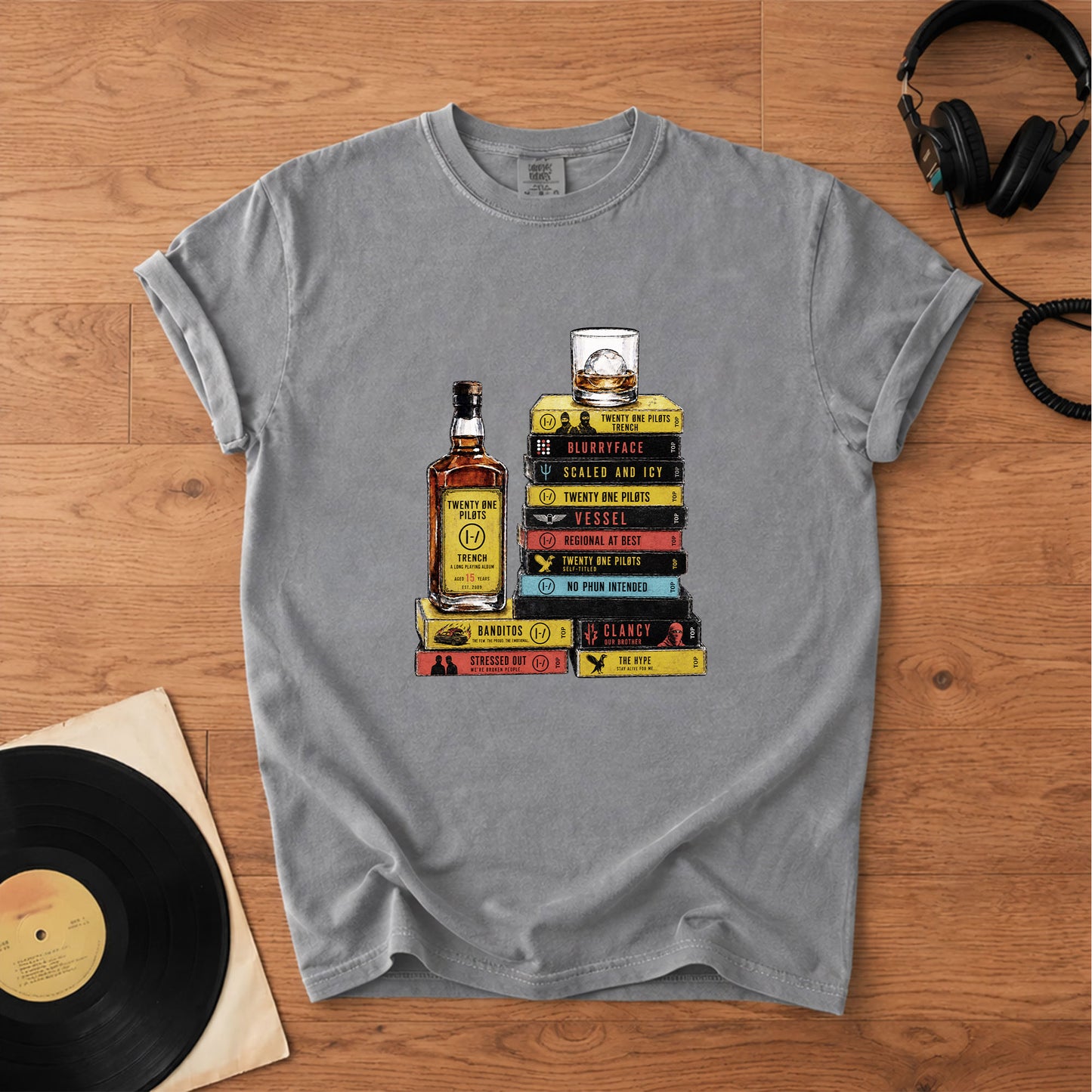 Twenty One Pilots Cassette Album Collection T-Shirt – Music 21 Pilots Band Merch Tee