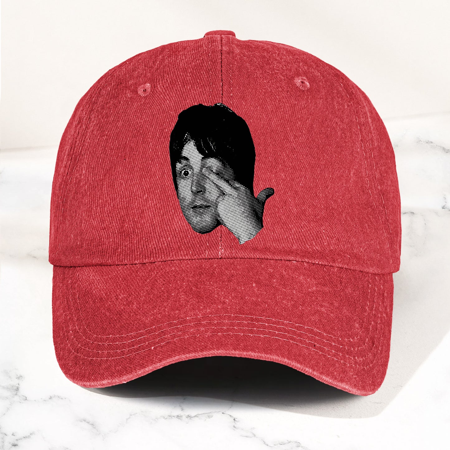 Paul McCartney Vintage Portrait Denim Cap – The Beatles Retro Dad Hat ( With Box)