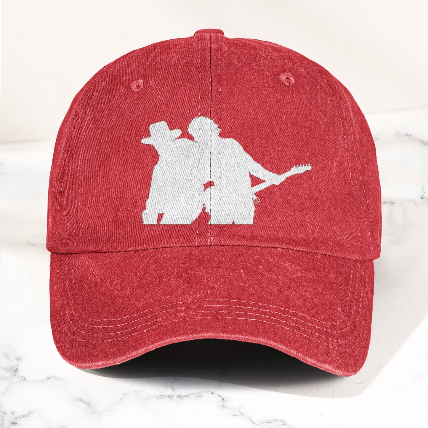 Bruce Springsteen And Clarence Clemons Denim Cap – Retro Rock Music Fan Cap (With Box)