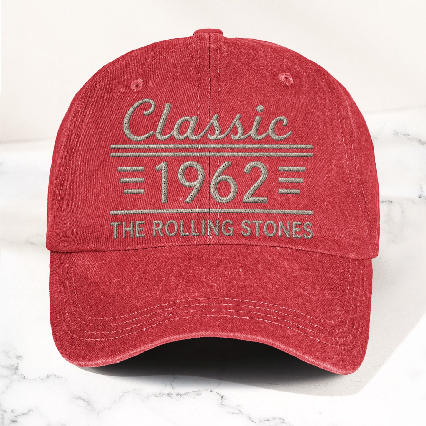 The Rolling Stones Classic 1962 Est Rock And Roll Band Music Merch Denim Cap – Retro Vintage Dad Cap Gift For Dad (With Box)