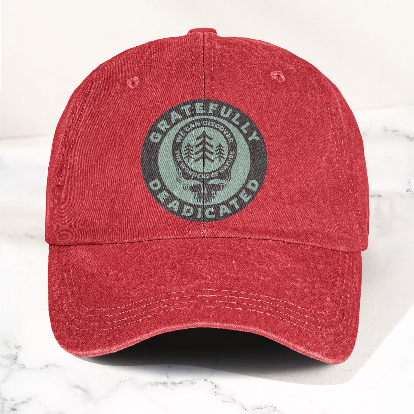 Gratefully Deadicated Denim Cap – Retro Grateful Dead Tribute Merch Hat Gift For Dad (With Box)