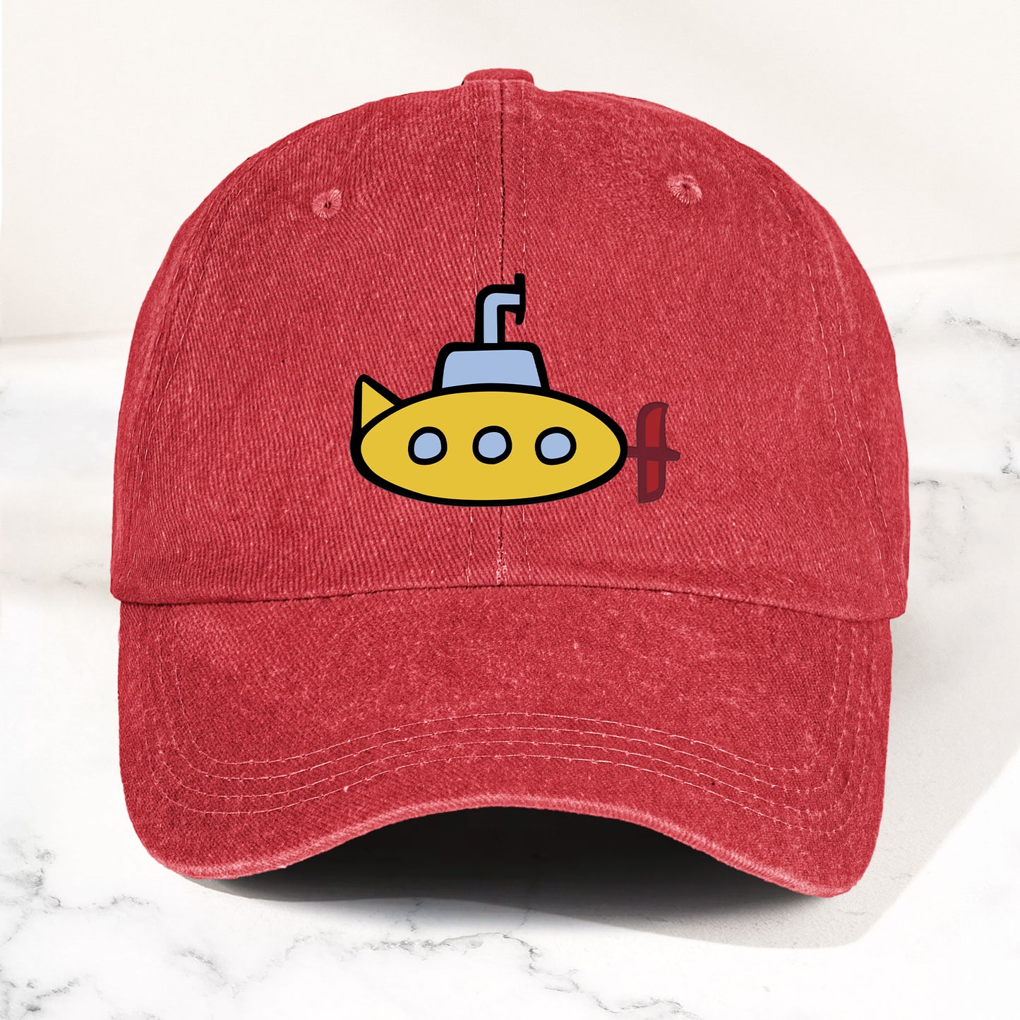 The Beatles Denim Cap – Yellow Submarine Minimalist Dad Hat ( With Box)