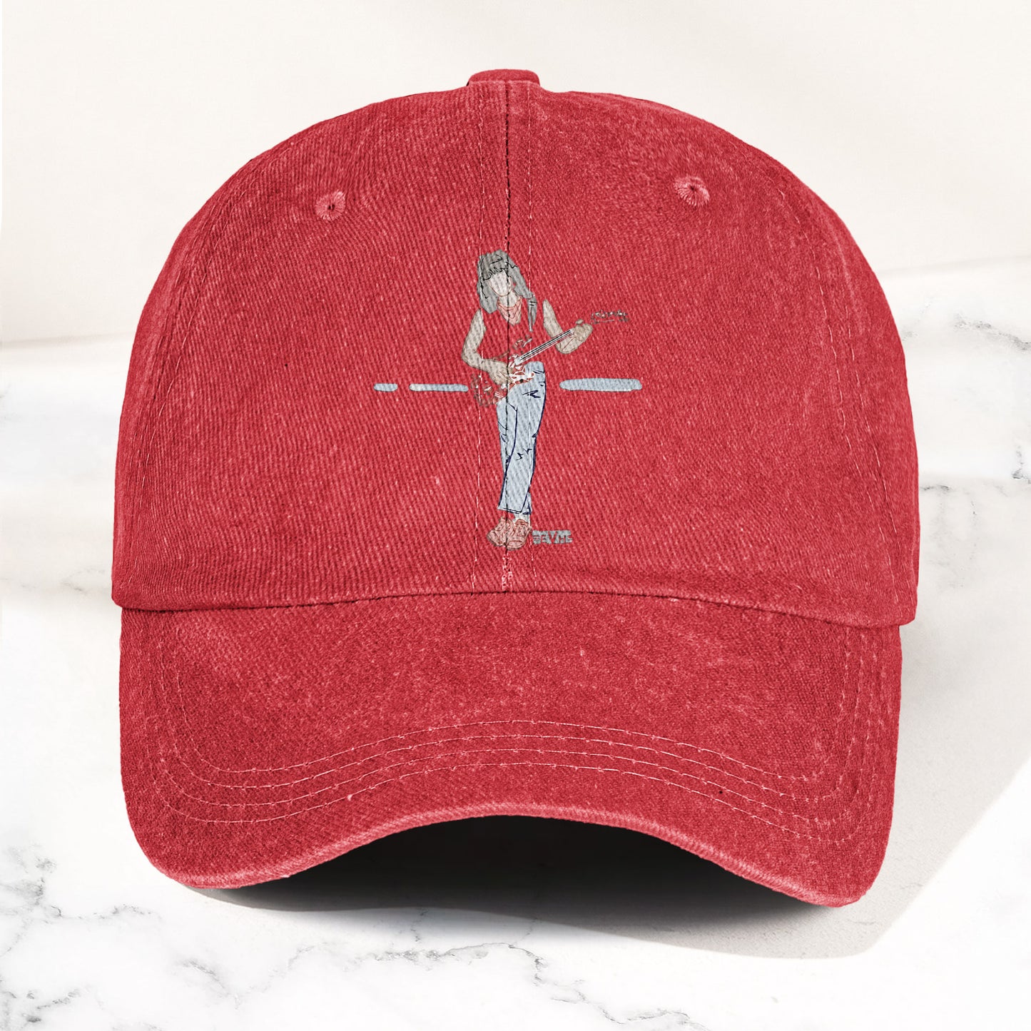 Eddie Van Halen Denim Cap – Van Halen Tribute Merch Dad Hat (With Box)