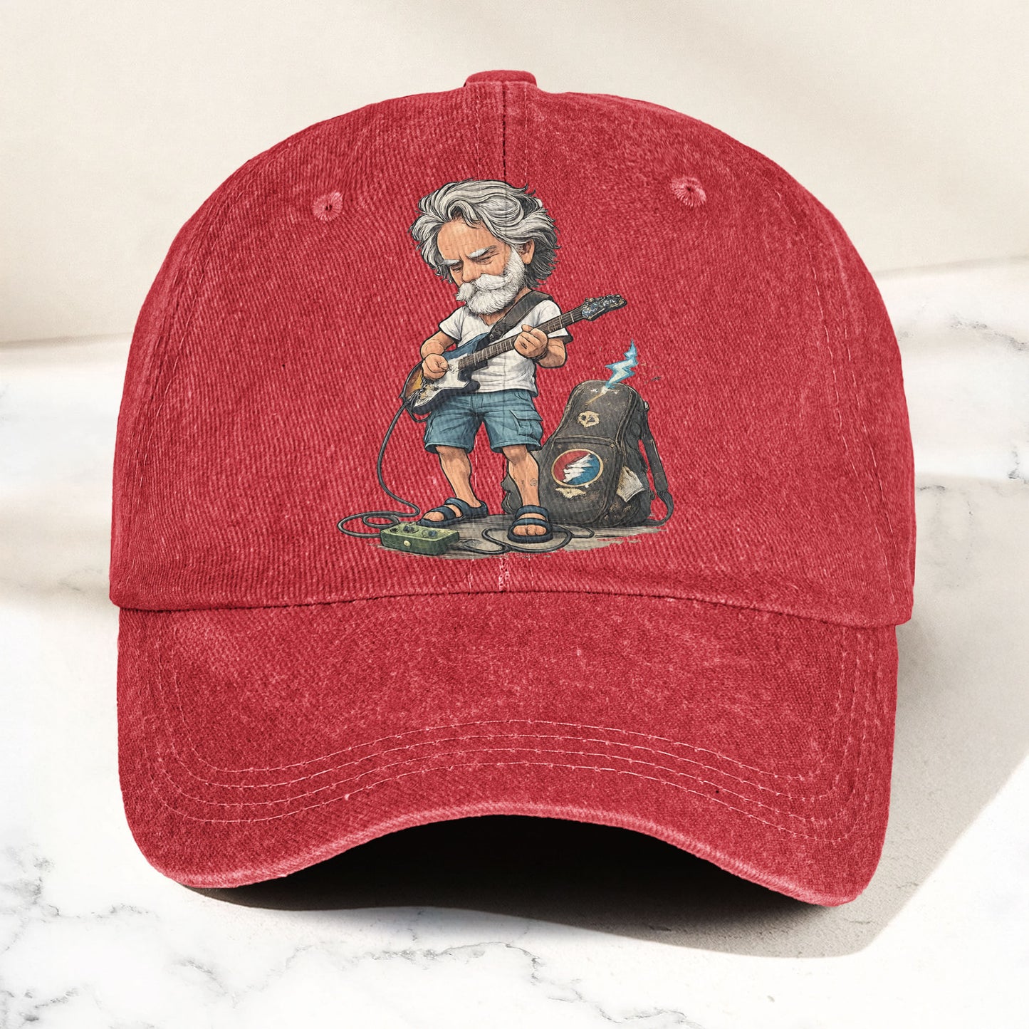 Grateful Dead Denim Cap – Bob Weir Guitarist Vintage Dad Hat ( With Box)