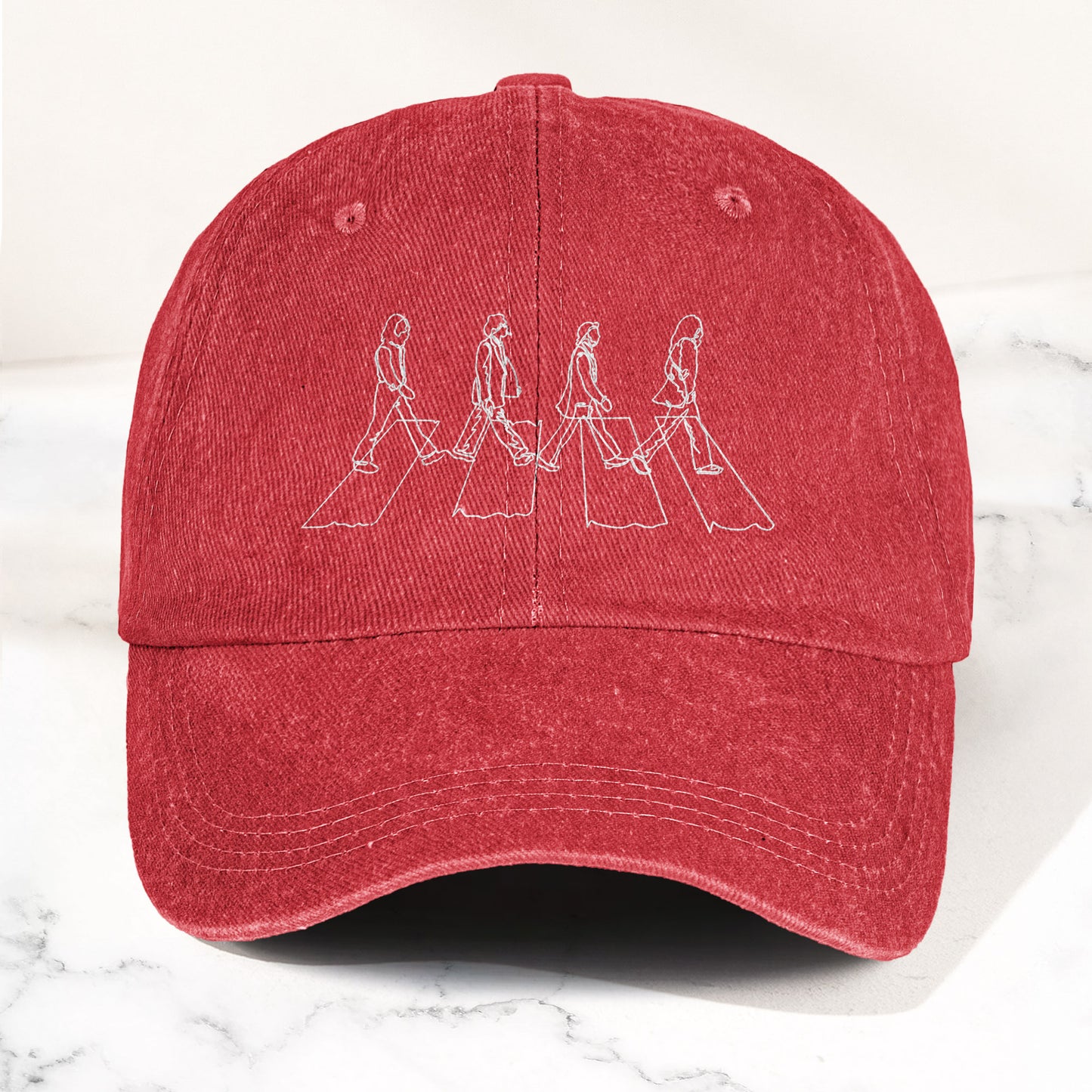 Abbey Road The Beatles Denim Dad Cap – Iconic Album Design (With BOX)