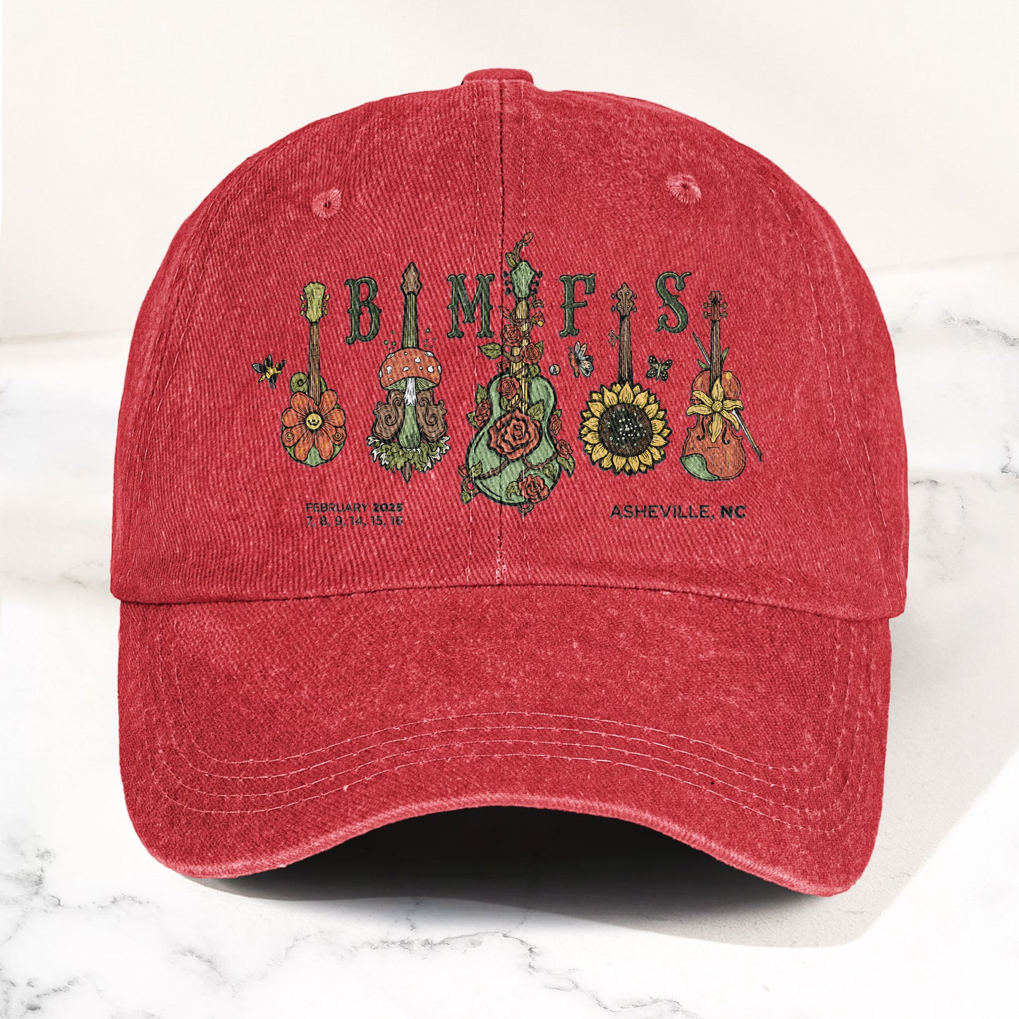 Billy Strings BMFS Asheville NC Concert Graphic Music Merch Denim Cap – Retro Vintage Dad Cap Gift For Dad (With Box)