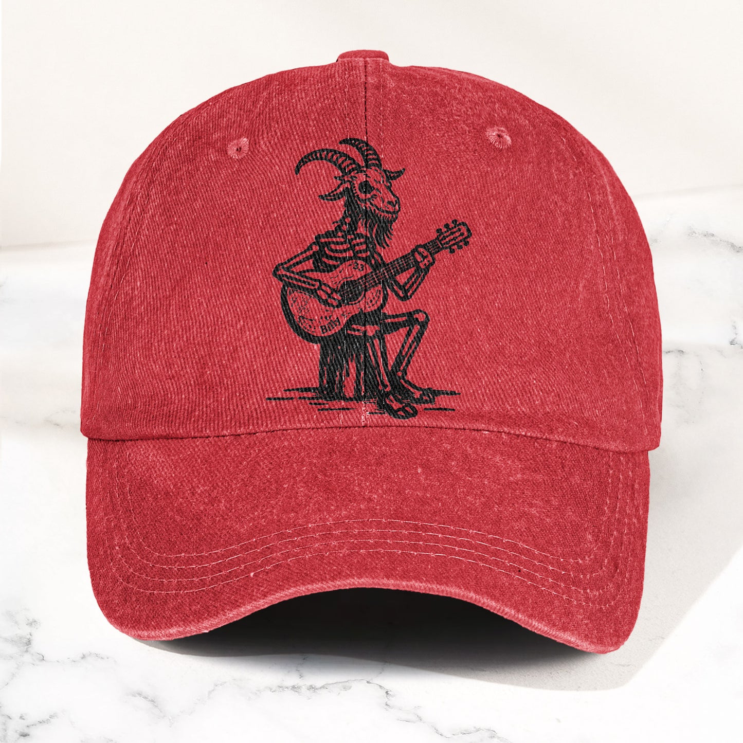 Billy Strings GoatSkeleton Guitarist Graphic Music Merch Denim Cap – Retro Vintage Dad Cap Gift For Dad (With Box)