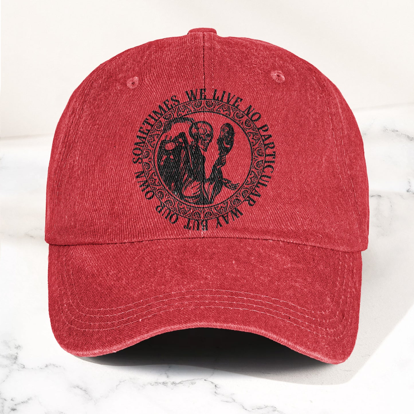 Grateful Dead Eyes of the World Music Merch Denim Cap – Retro Vintage Dad Cap Gift For Dad (With Box)