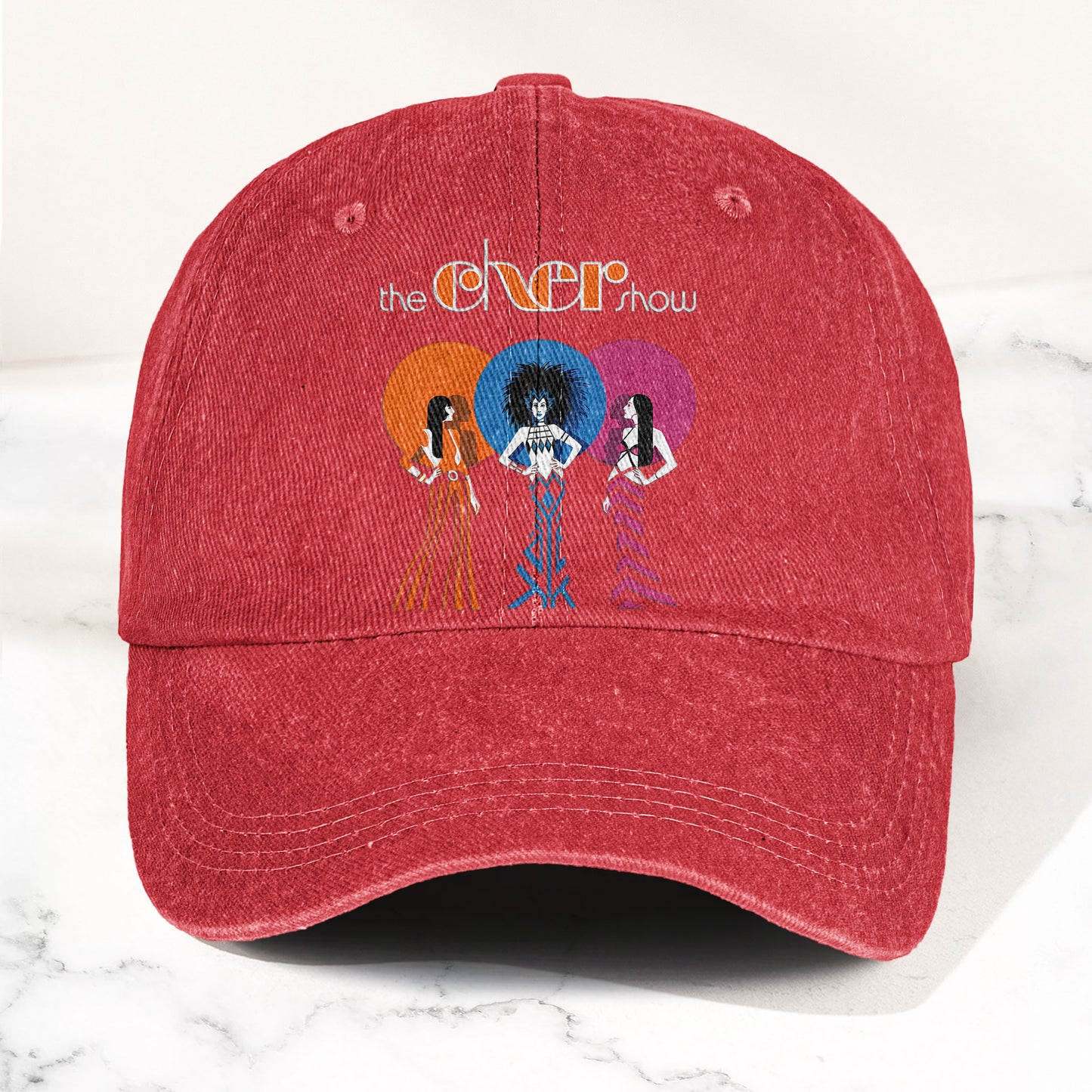 The Cher Show Graphic Denim Cap – Retro Rock Music Fan Cap (With Box)