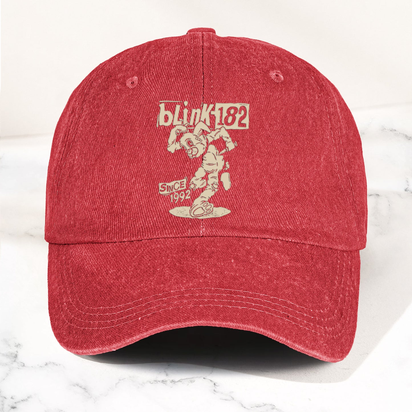 Blink-182 Denim Cap – Bunny “Since 1992” Vintage Dad Hat (With Box)