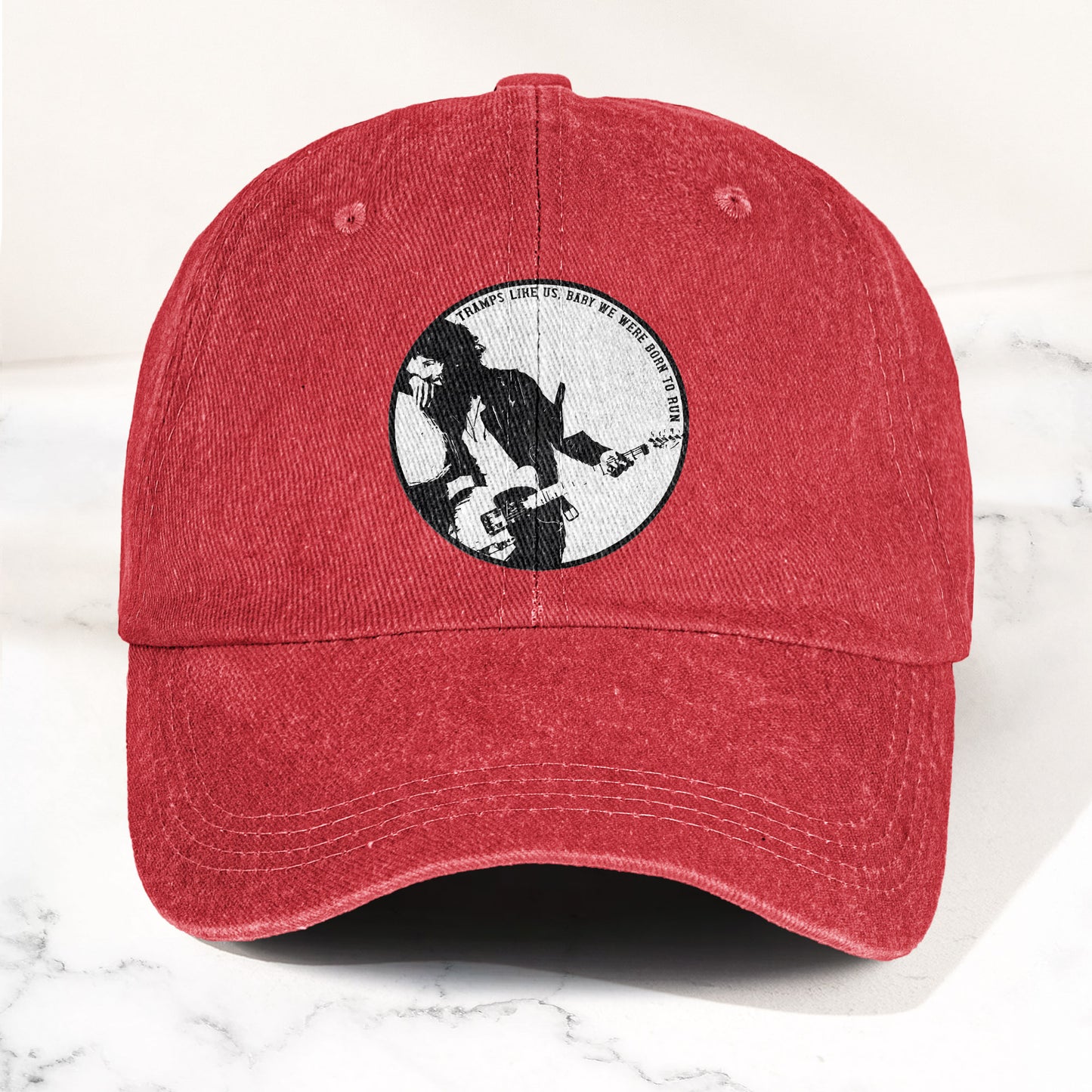 Bruce Springsteen Born To Run Album Inspired Denim Cap – Retro Rock Music Fan Cap (With Box)