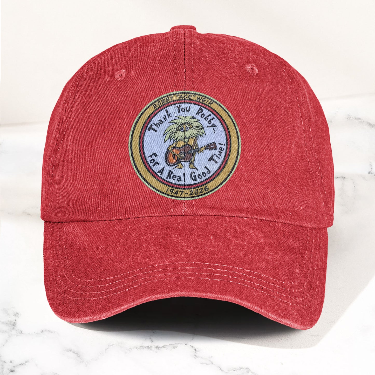 Bobby "Ace" Weir Denim Cap – Retro Bob Weir Tribute Merch Hat Gift For Dad (With Box)