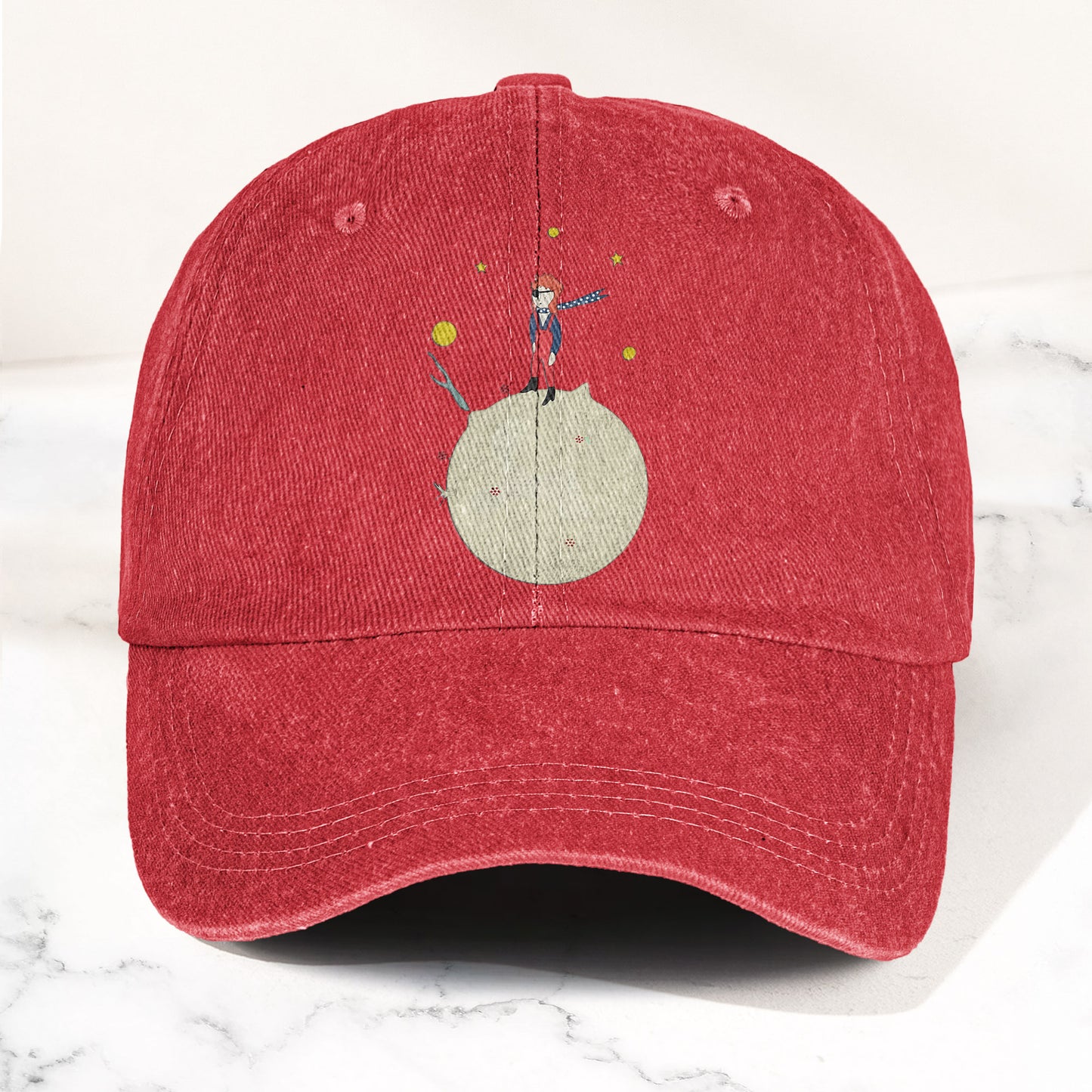 Ziggy Stardust Denim Dad Cap – Retro David Bowie Merch Design (With BOX)