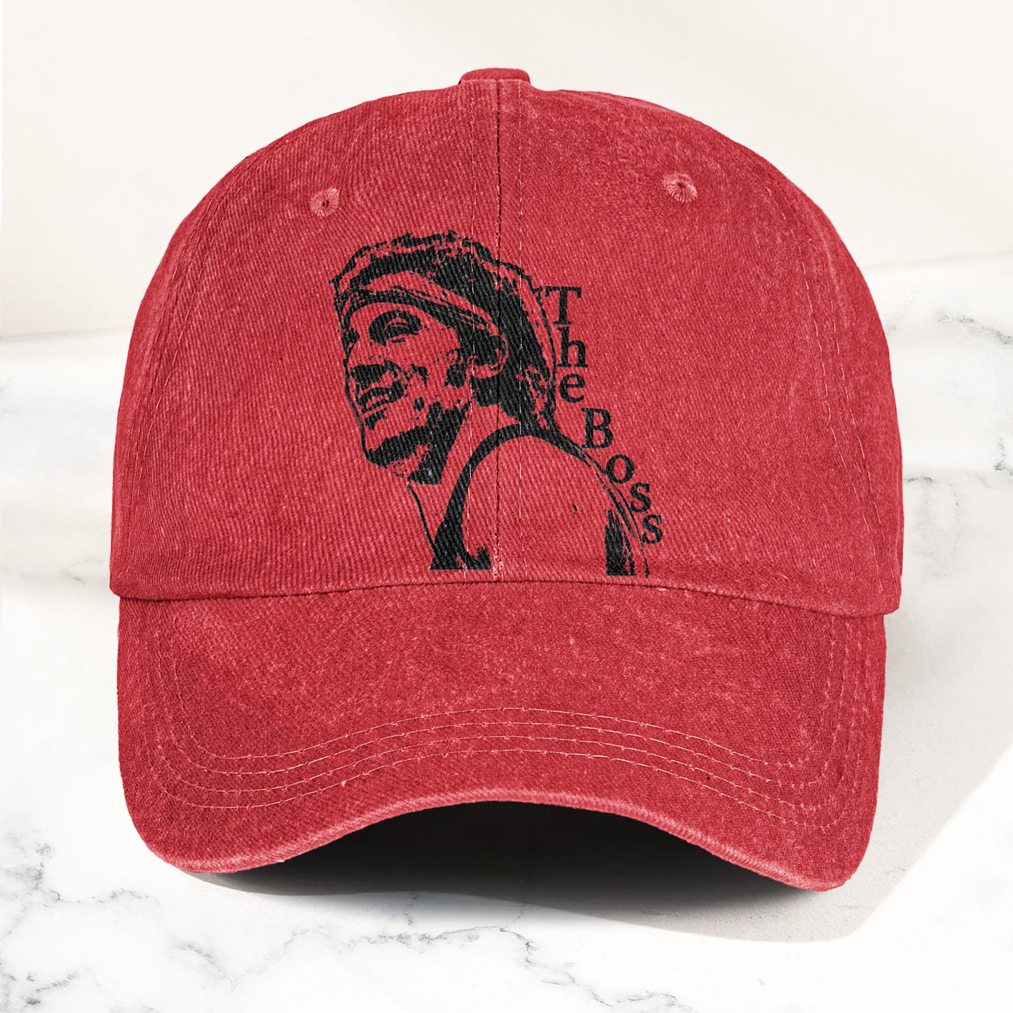The Boss Bruce Springsteen Portrait Denim Cap – Retro Music Fan Merch Cap Gift For Dad (With Box)