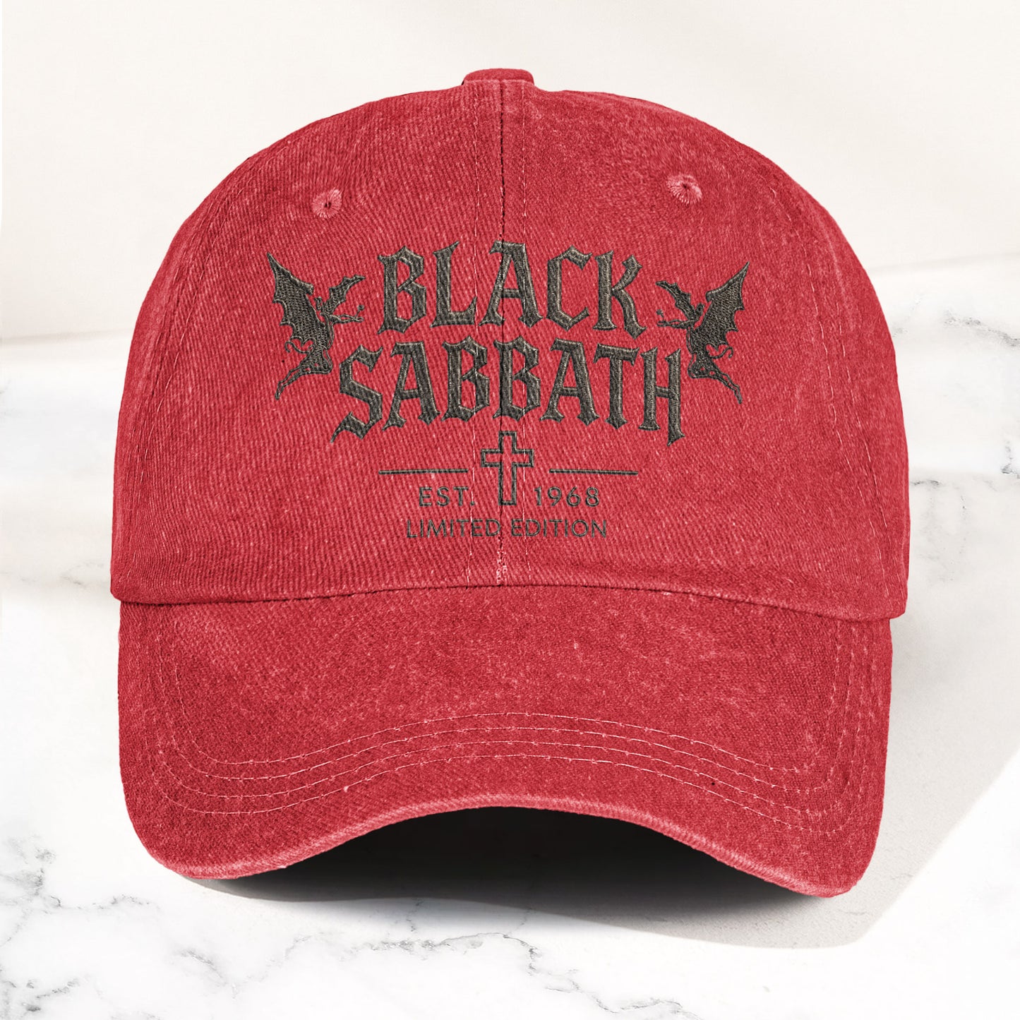 Black Sabbath 1968 Est Denim Cap – Vintage Dad Cap Gift For Dad (With Box)