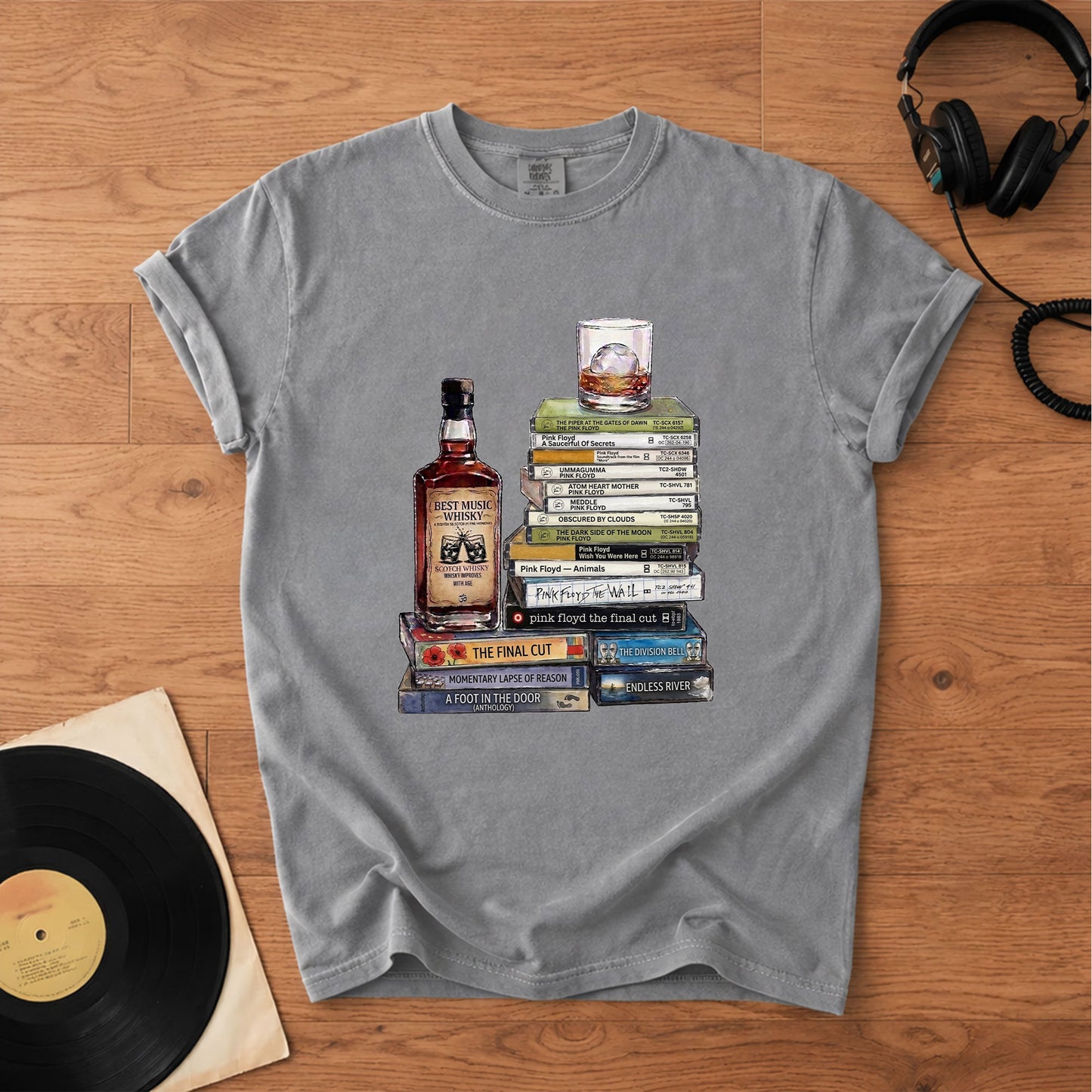 Pink Floyd Cassette Collection T-Shirt – Retro Music Pink Floyd Band Merch Tee